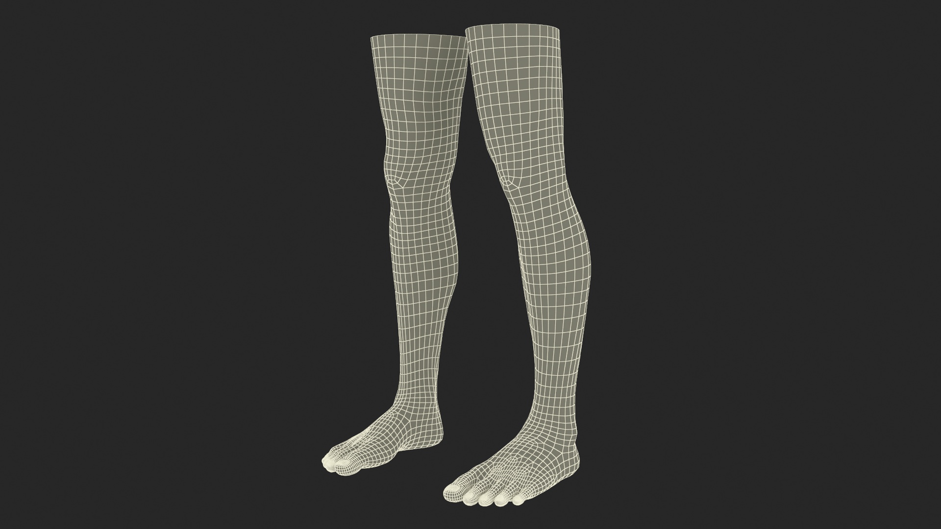 3D model Realistic Human Male Legs
