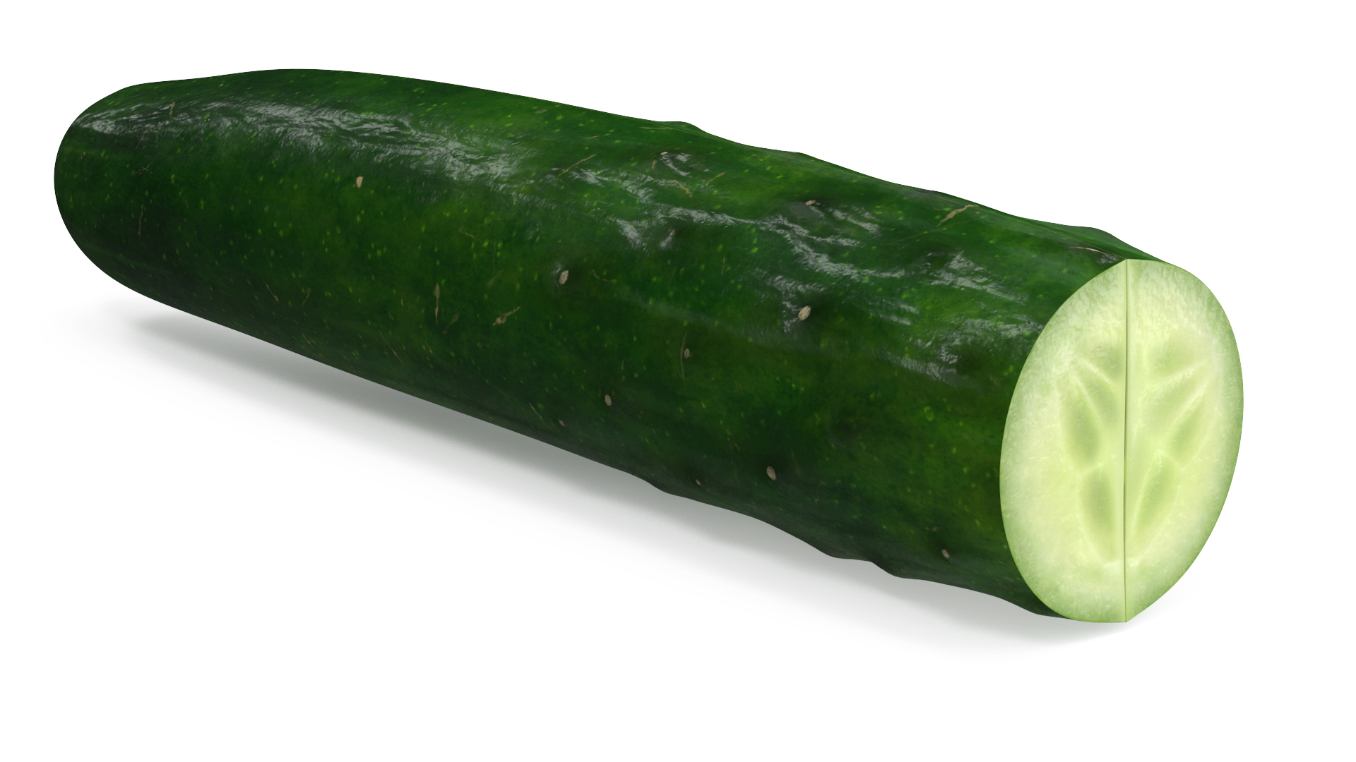 Cucumber Two Halves 3D model