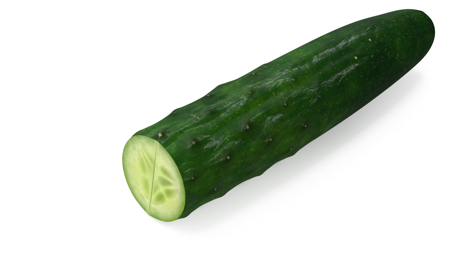 Cucumber Two Halves 3D model