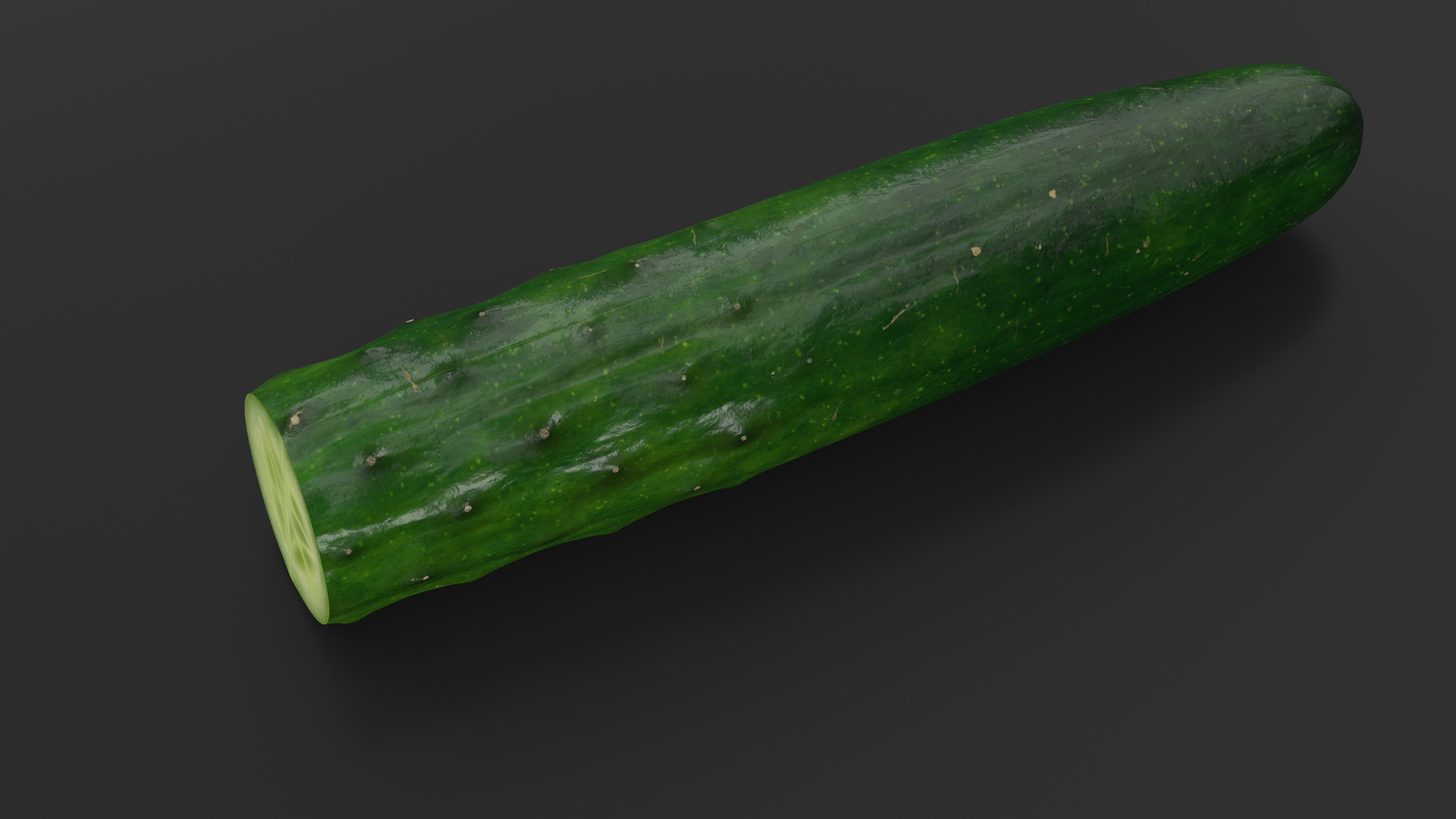 Cucumber Two Halves 3D model