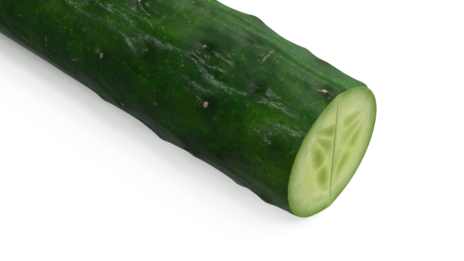 Cucumber Two Halves 3D model