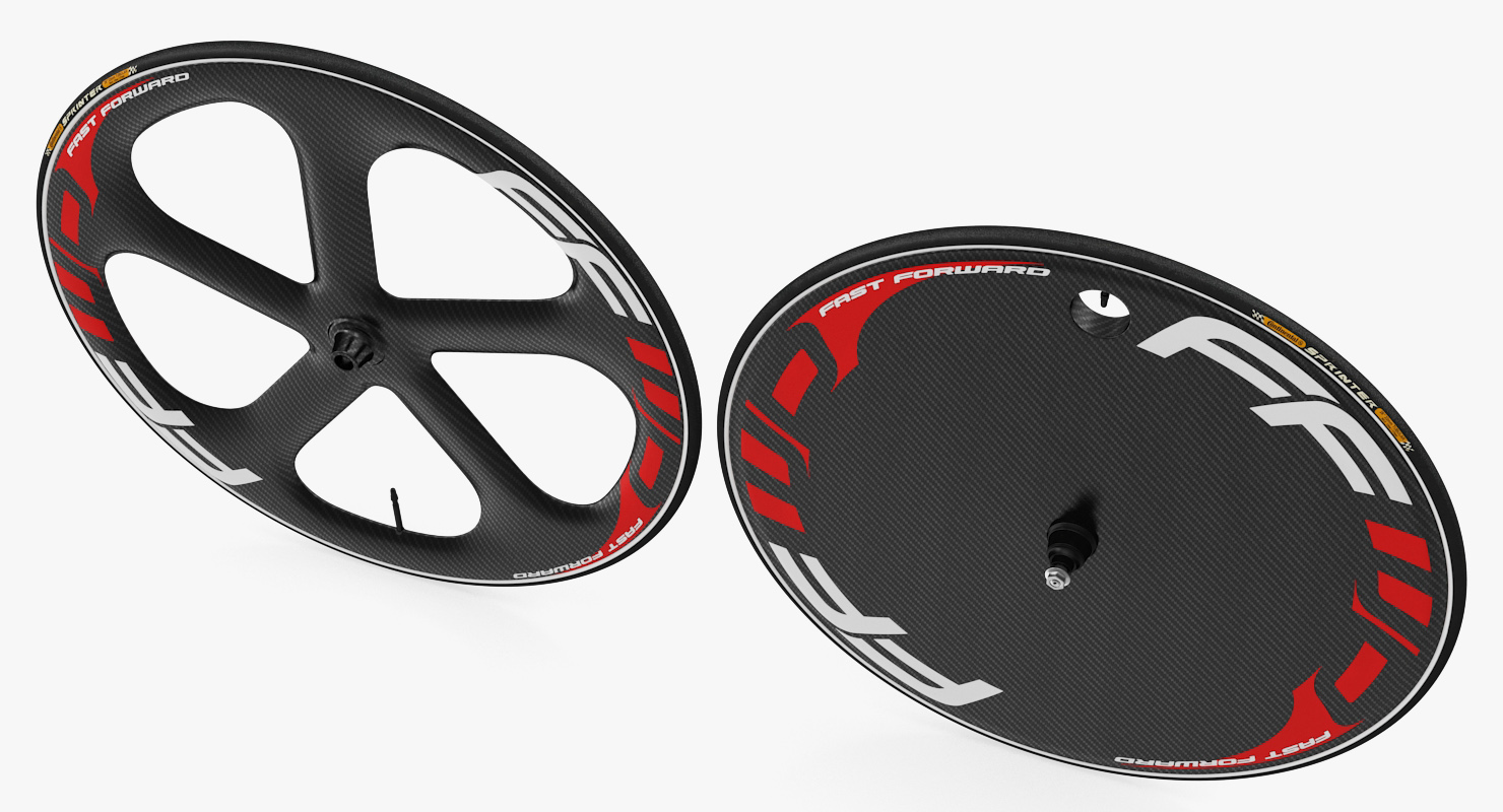 Track Bike Wheelset 3D model