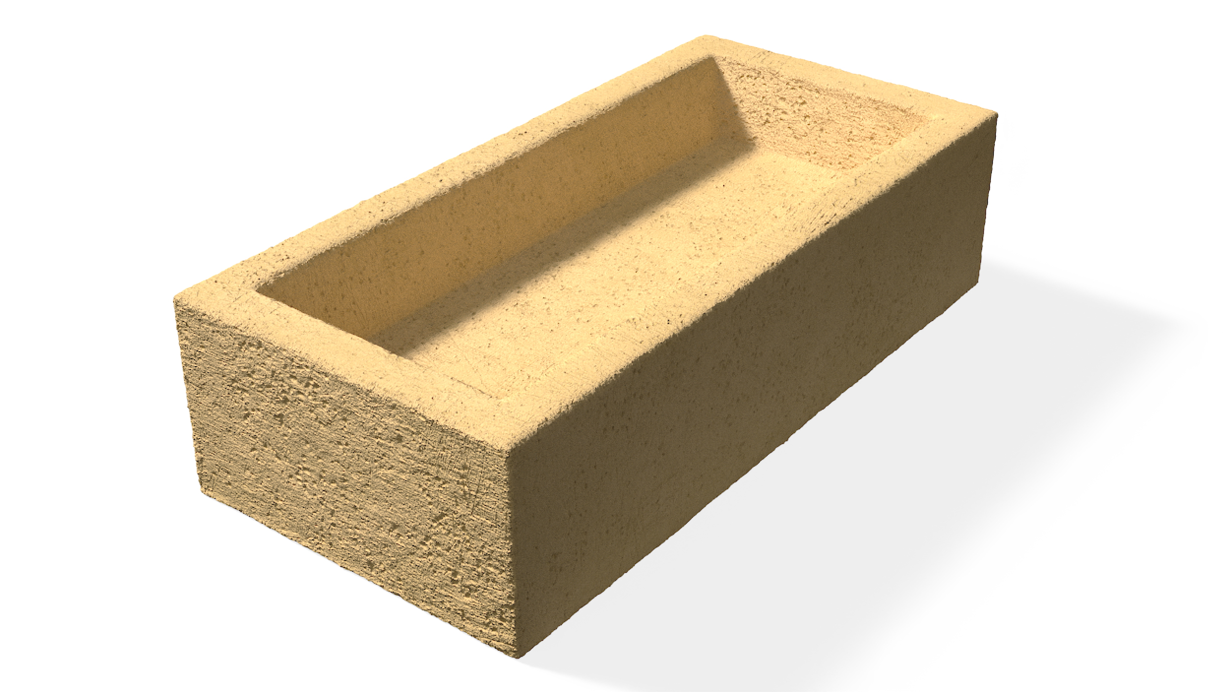 Calcium Silicate Block Frogged Yellow 3D