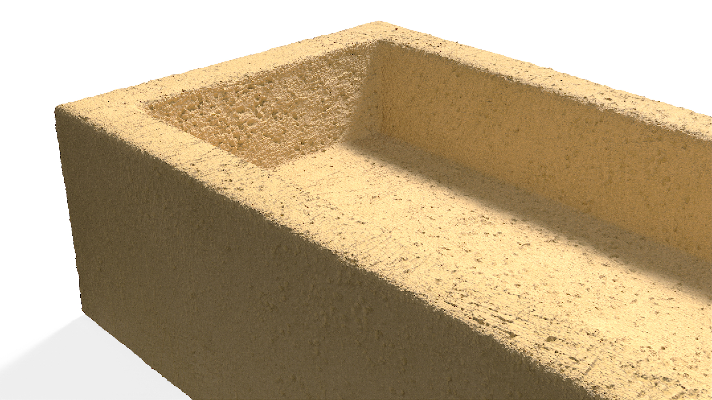 Calcium Silicate Block Frogged Yellow 3D