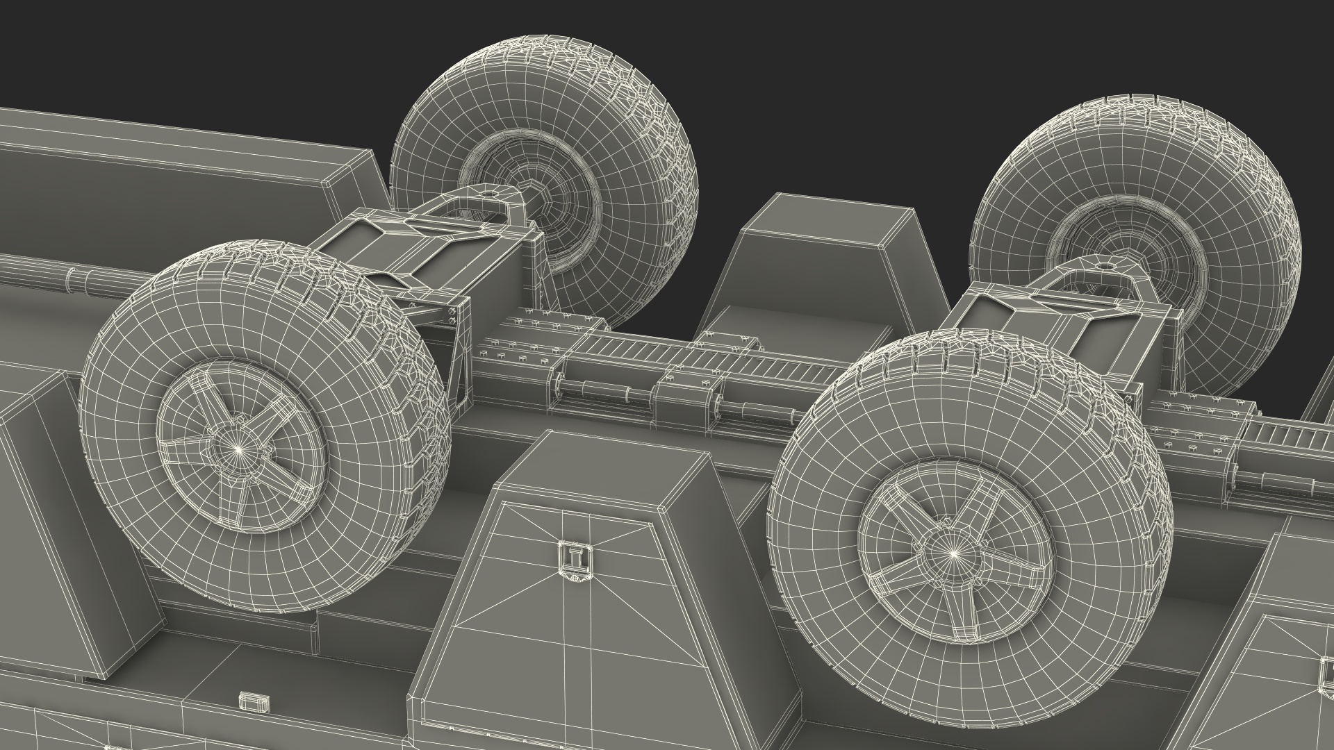 3D Ballistic Missile on Road Mobile Vehicle Rigged for Maya