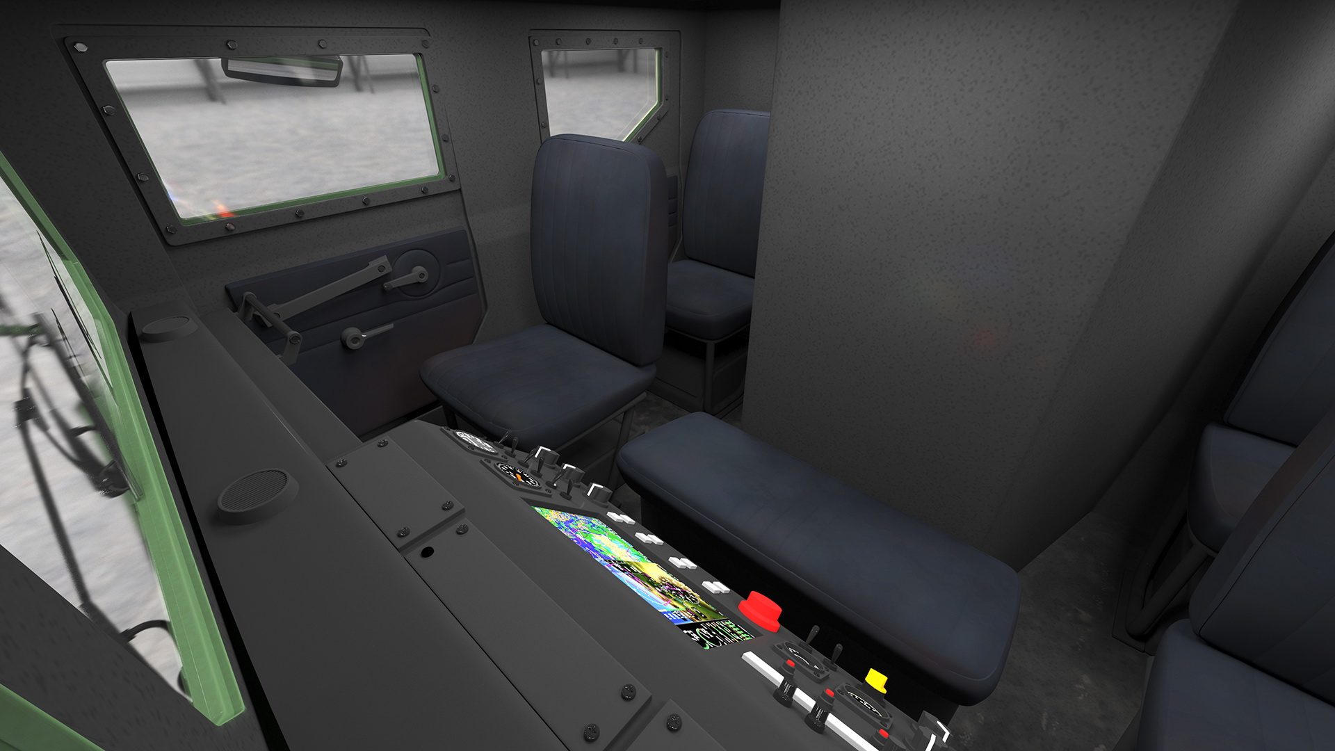 3D Ballistic Missile on Road Mobile Vehicle Rigged for Maya