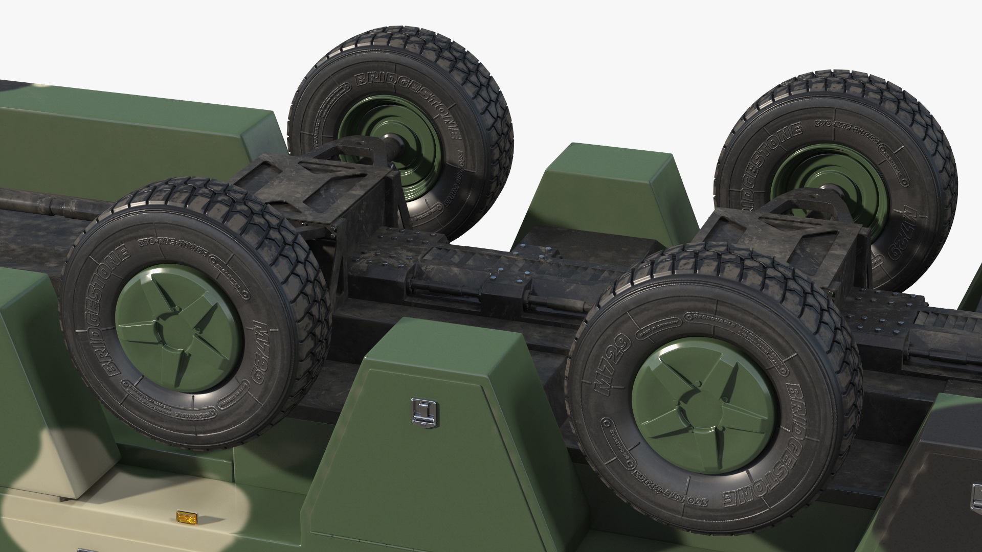3D Ballistic Missile on Road Mobile Vehicle Rigged for Maya