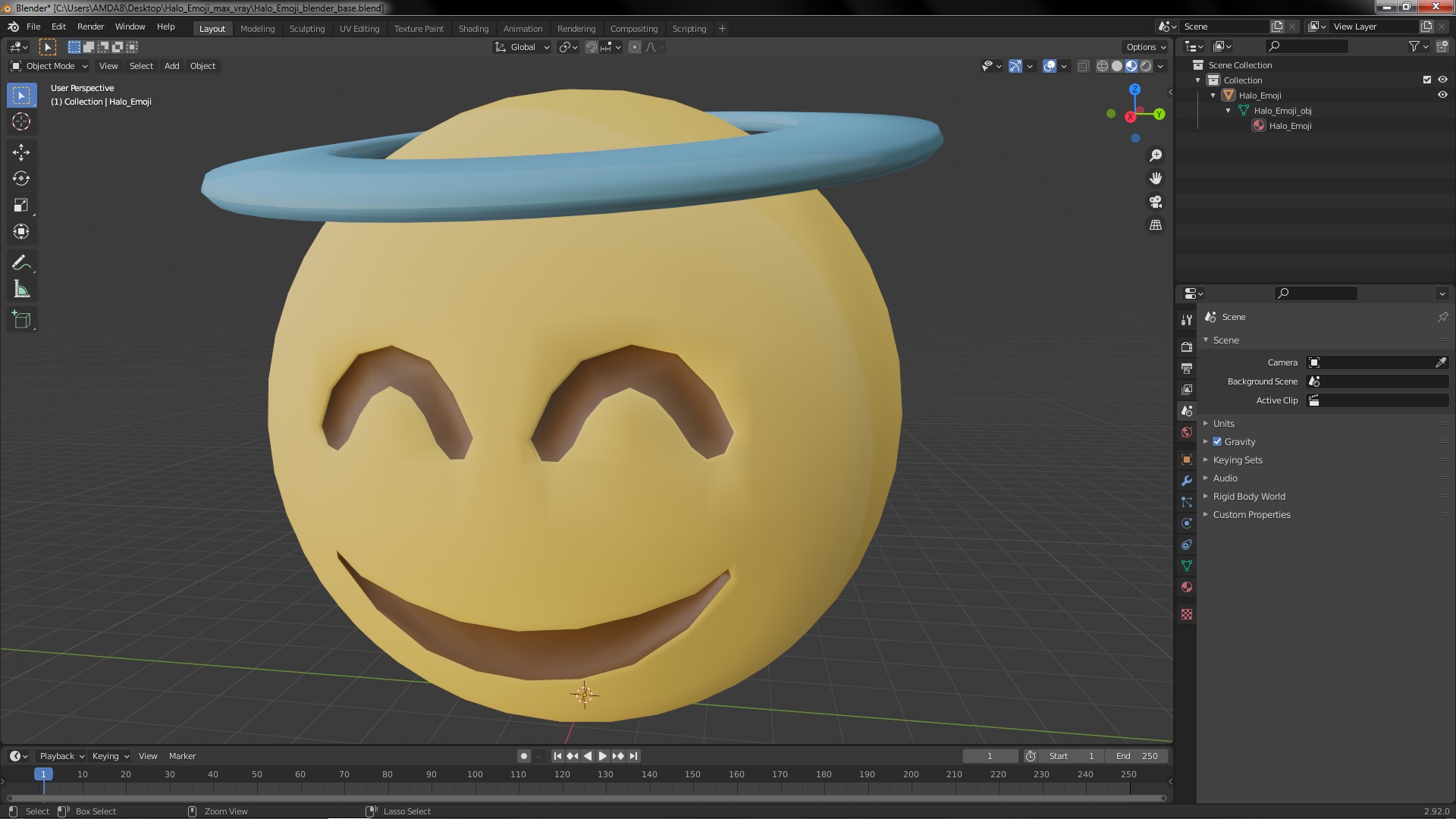 3D model Halo Emoji