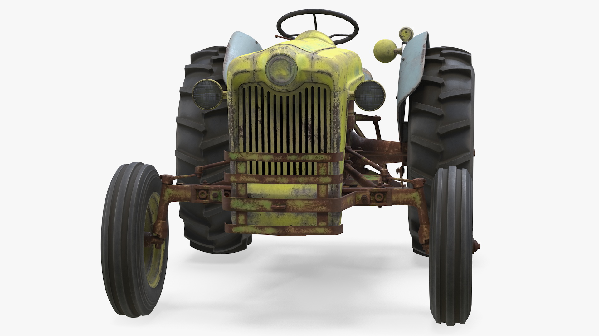 Old Vintage Tractor Generic Rigged 3D model