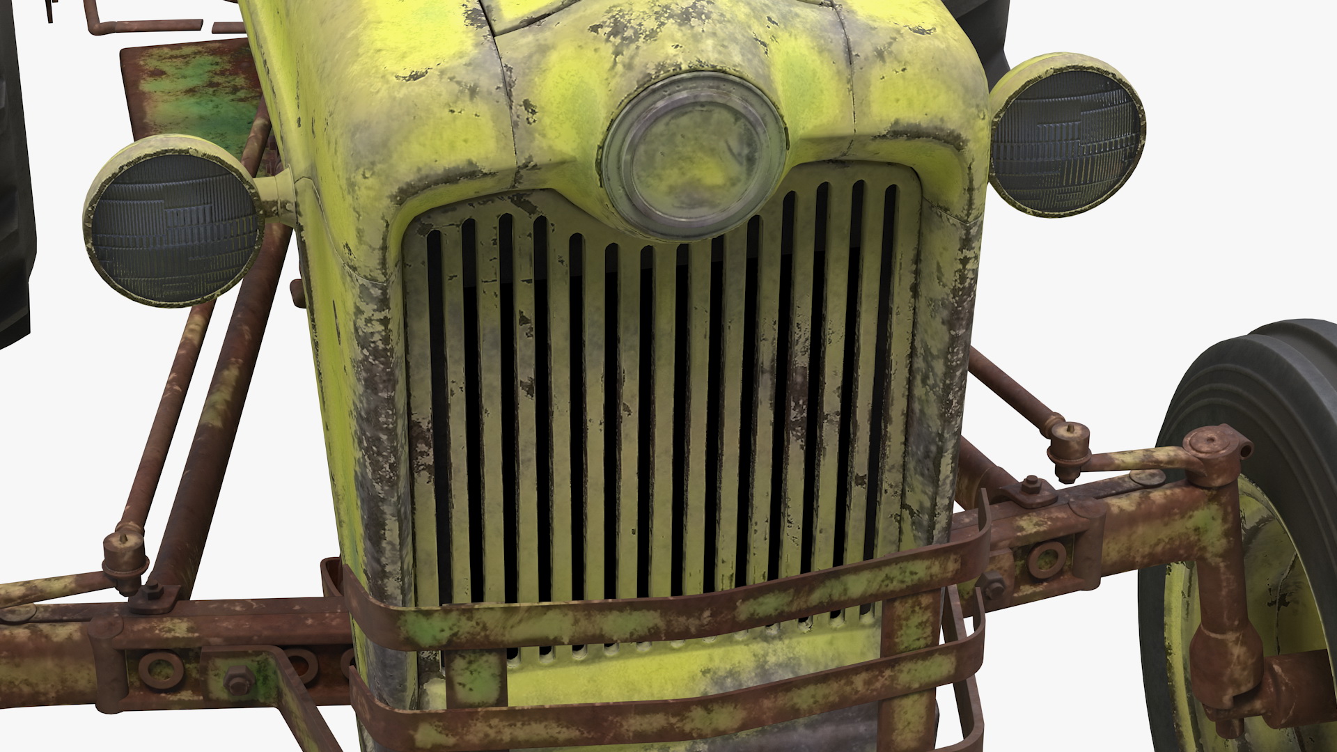 Old Vintage Tractor Generic Rigged 3D model