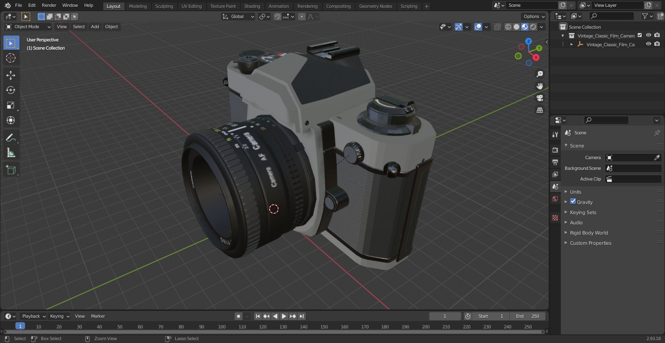 Vintage Classic Film Camera 35mm 3D