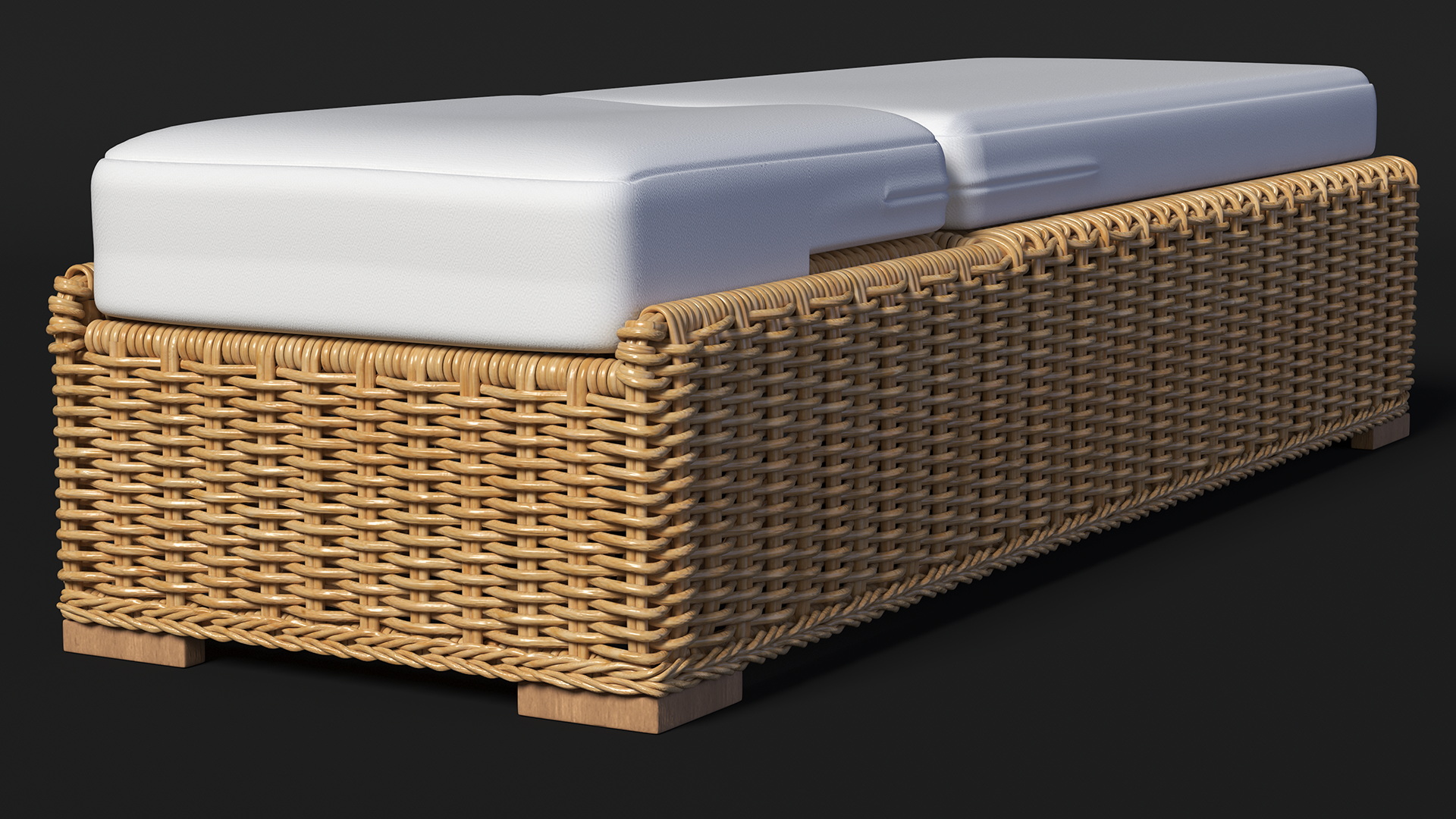 Poolside Reclining Lounge Chaise 3D