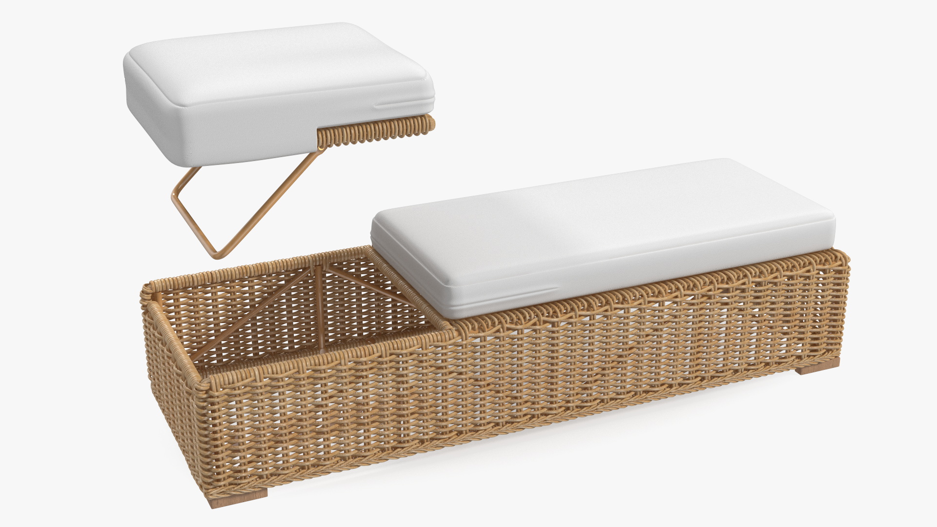 Poolside Reclining Lounge Chaise 3D
