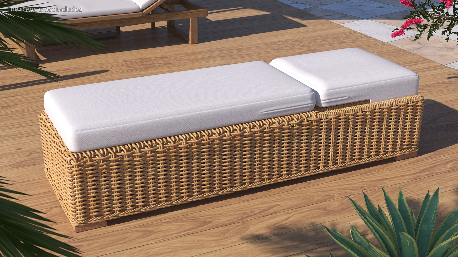 Poolside Reclining Lounge Chaise 3D