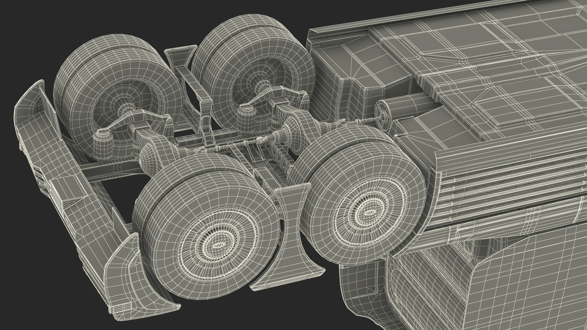3D model Futuristic Hydrogen Powered Semi Truck Rigged