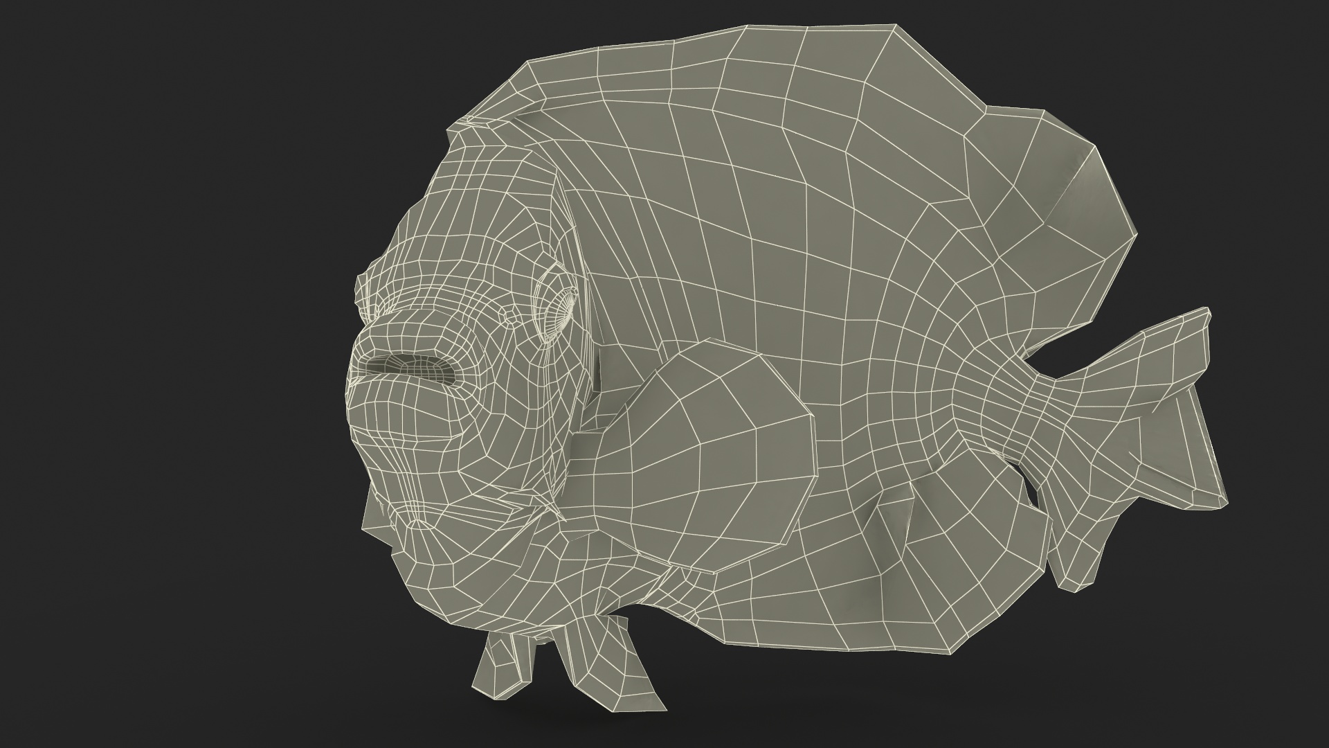 Emperor Angelfish Rigged 3D model
