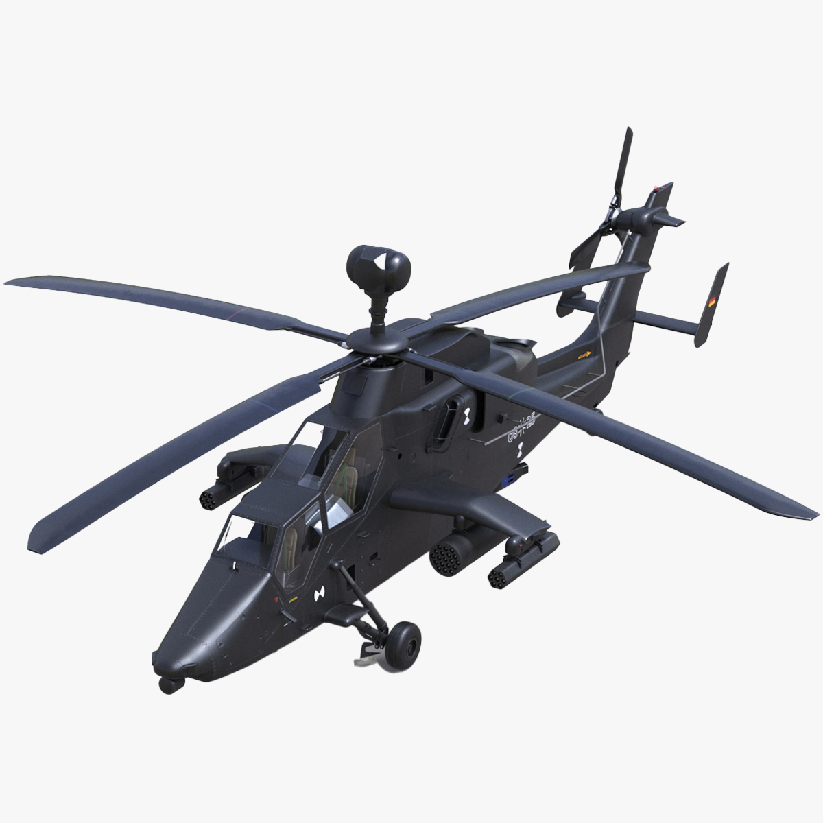 Eurocopter Tiger EC665 Black Rigged for Maya 3D model