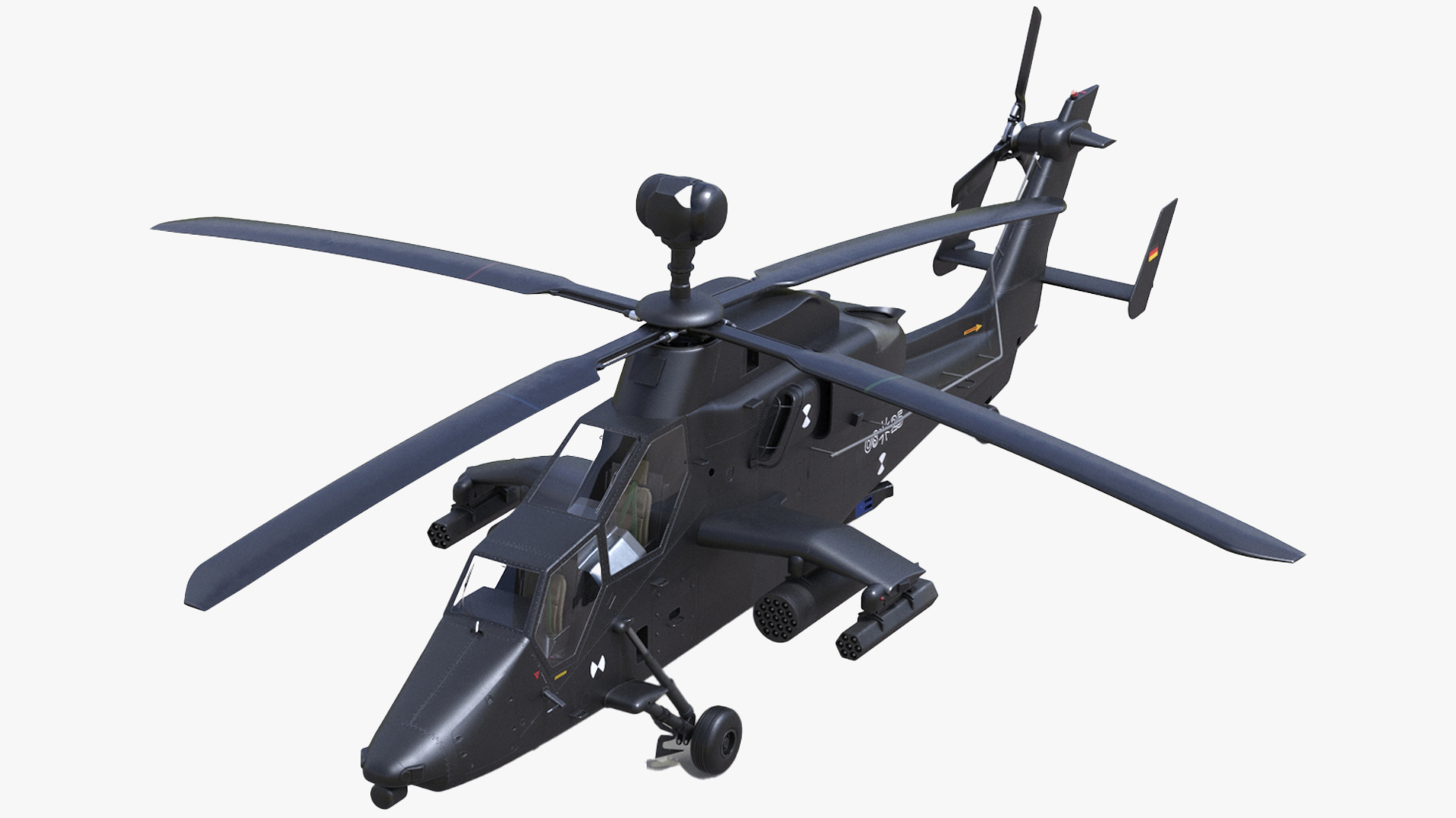 Eurocopter Tiger EC665 Black Rigged for Maya 3D model