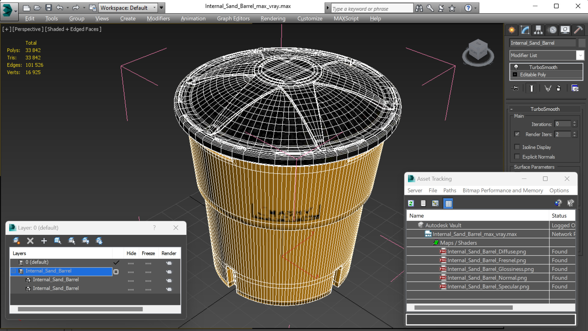 3D model Internal Sand Barrel