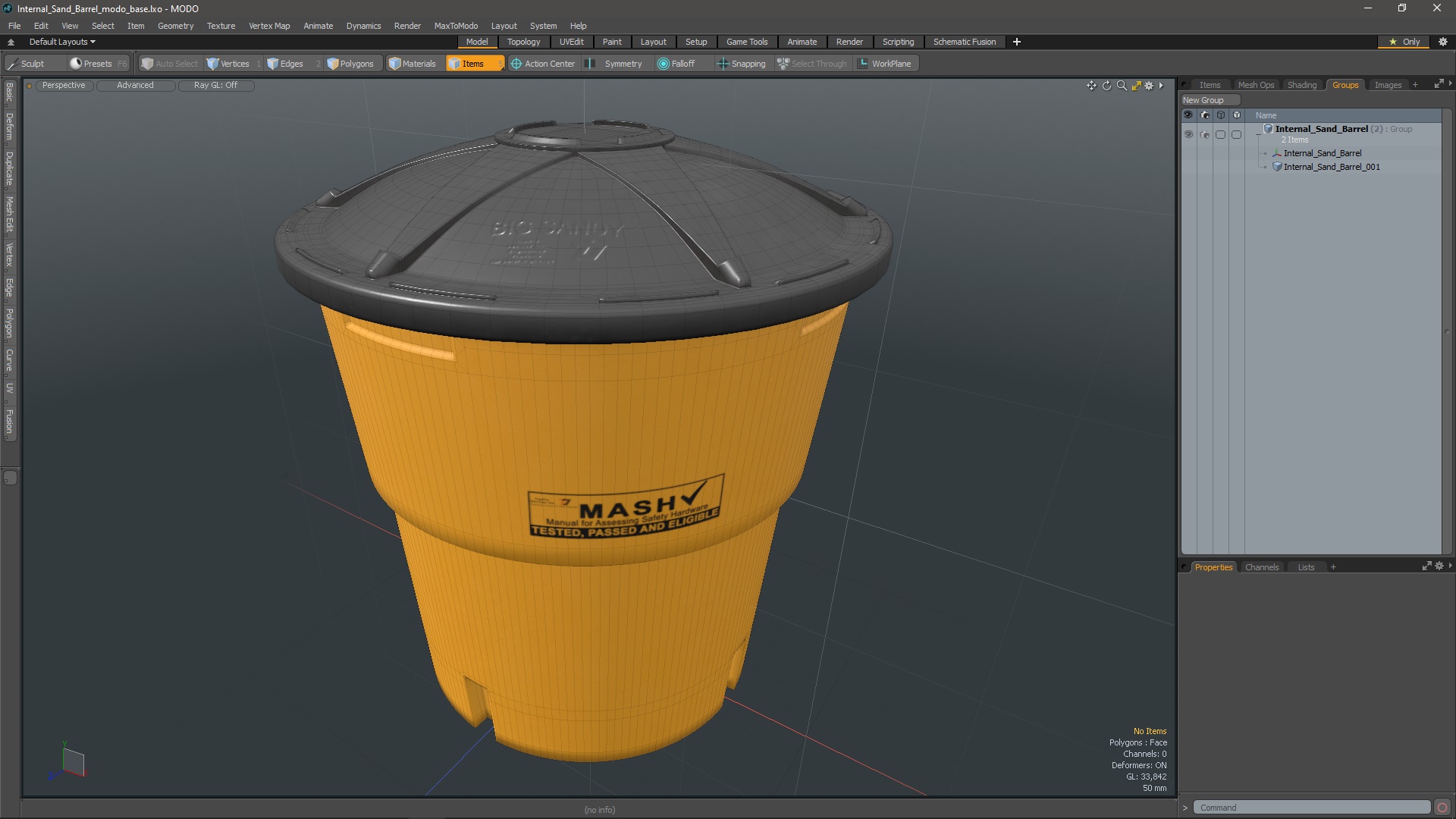3D model Internal Sand Barrel