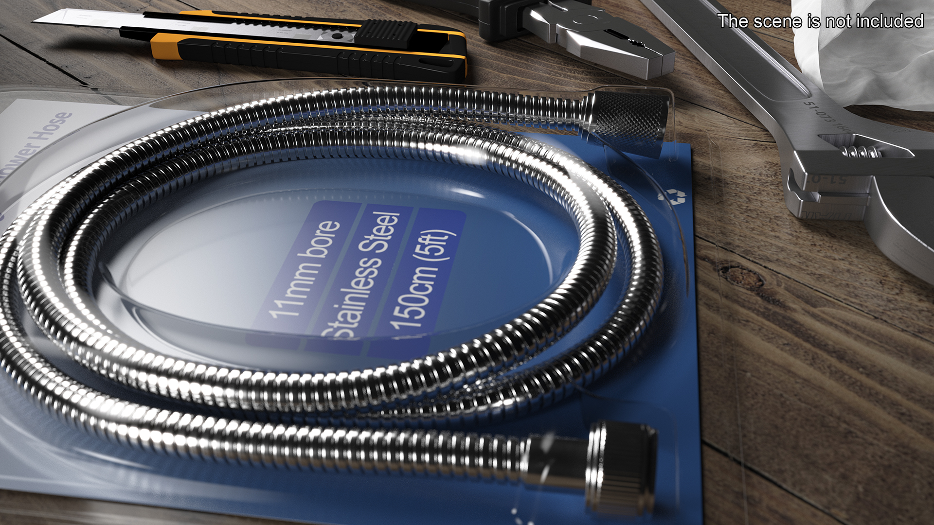 3D model Shower Hose Packed Chrome