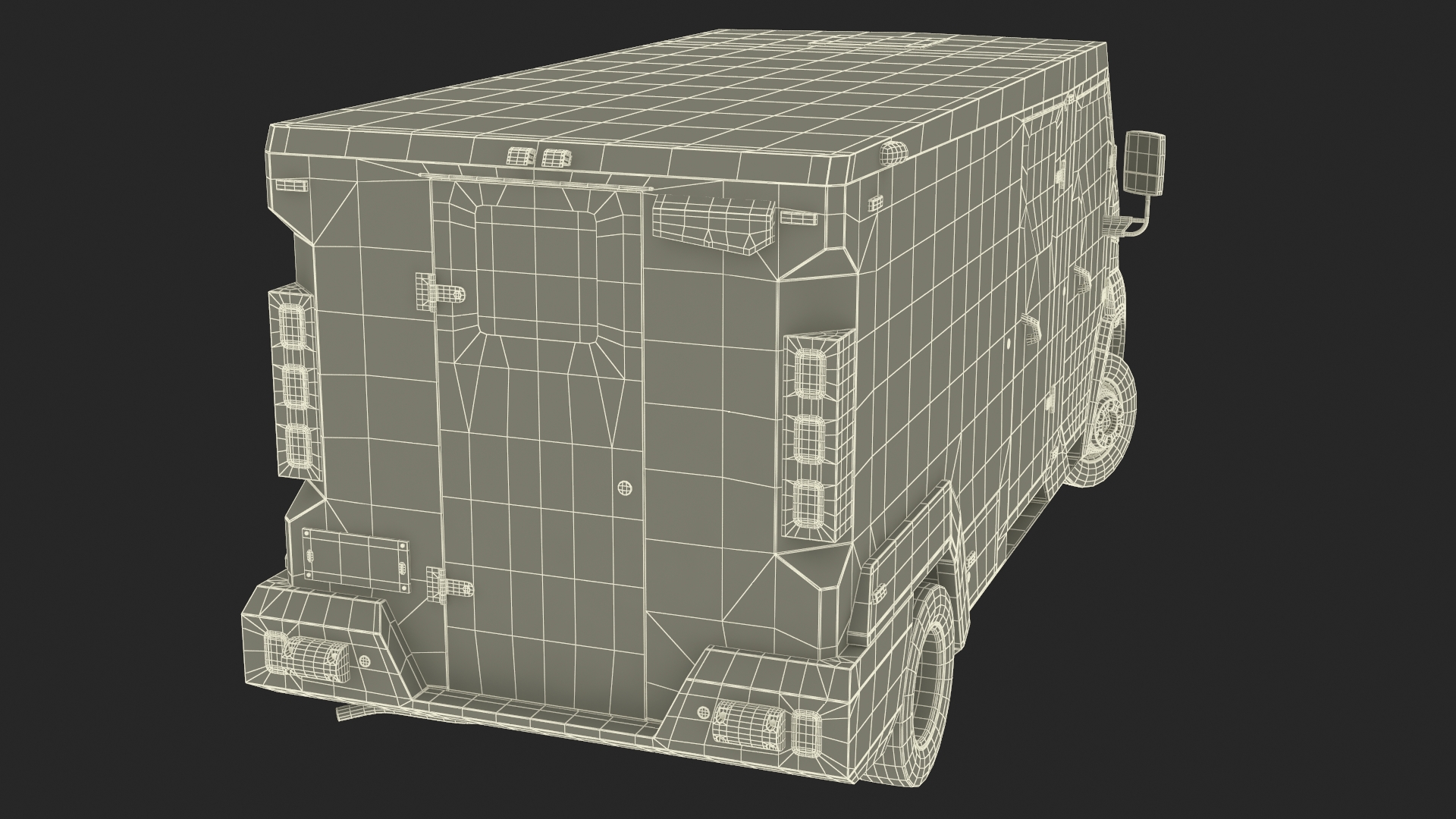 3D Armored Cash Transport Car Blue Rigged model