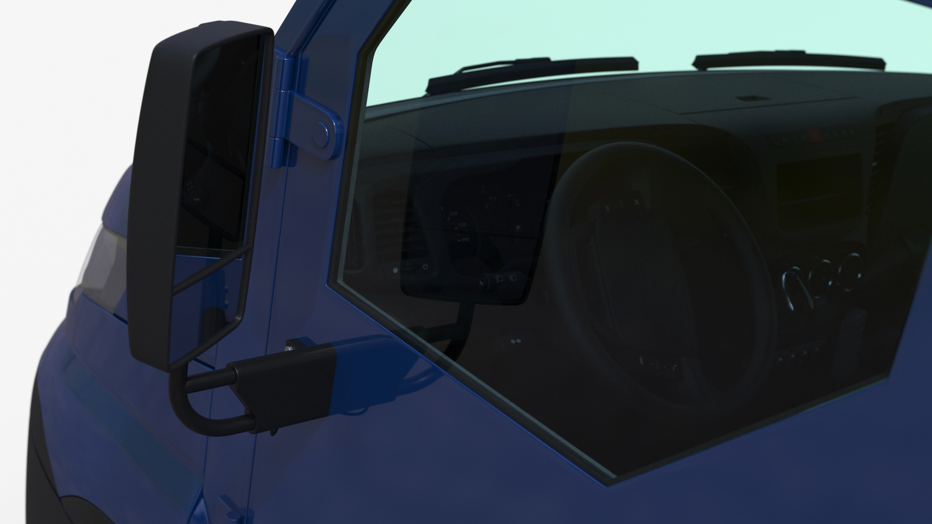 3D Armored Cash Transport Car Blue Rigged model