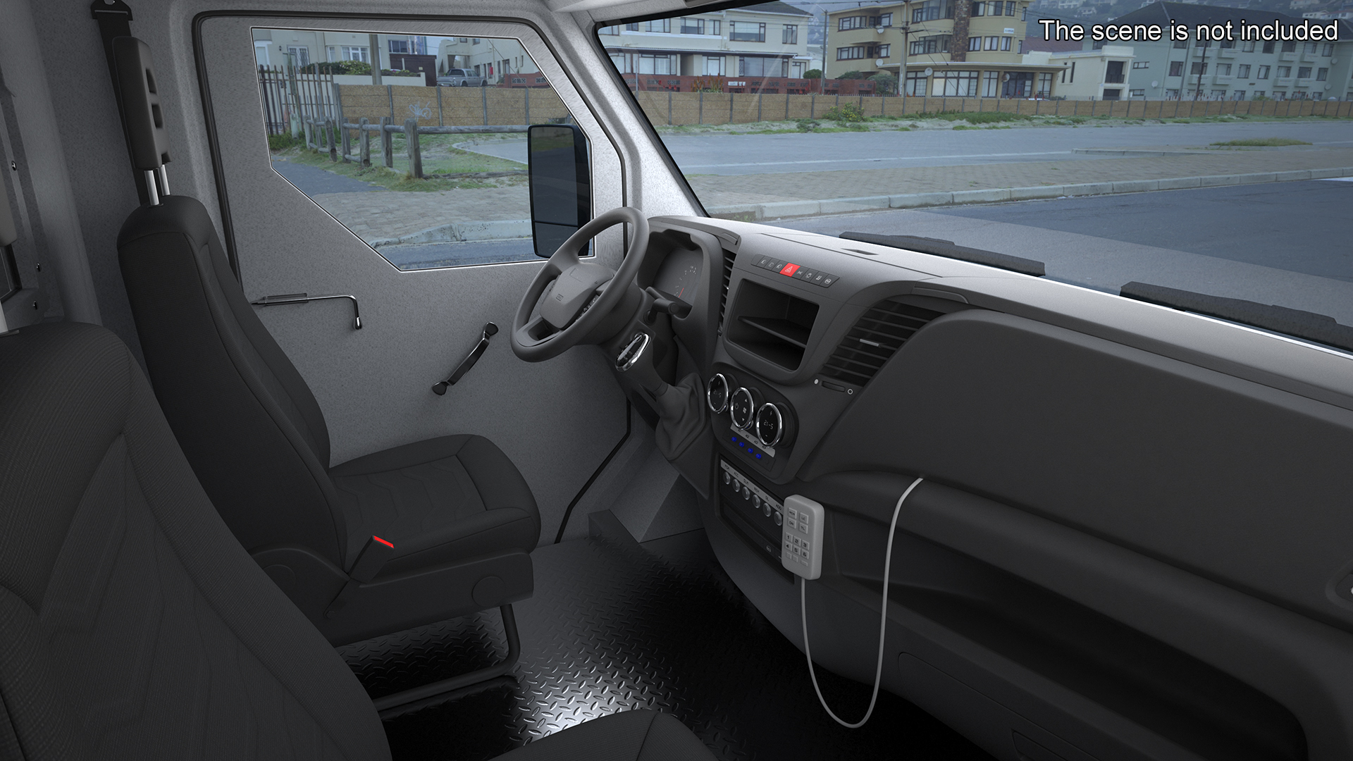 3D Armored Cash Transport Car Blue Rigged model