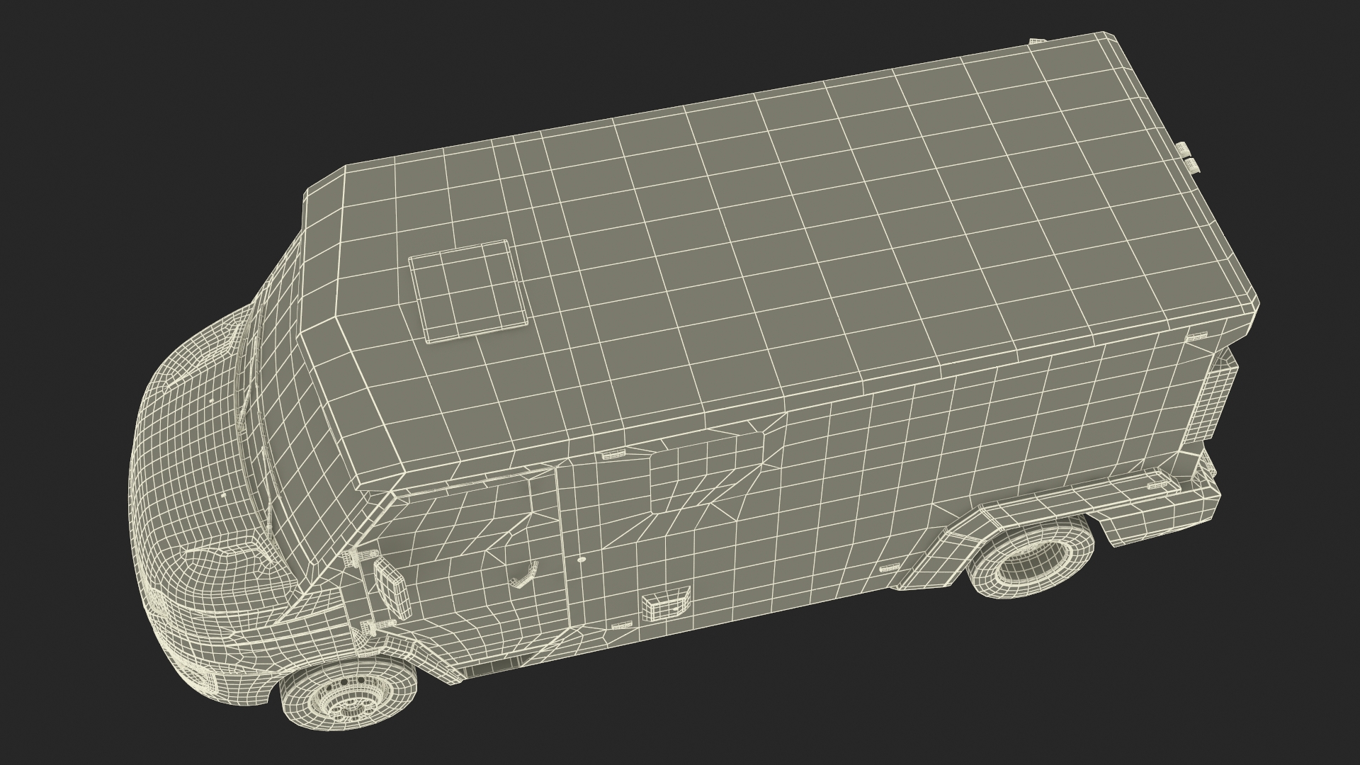 3D Armored Cash Transport Car Blue Rigged model