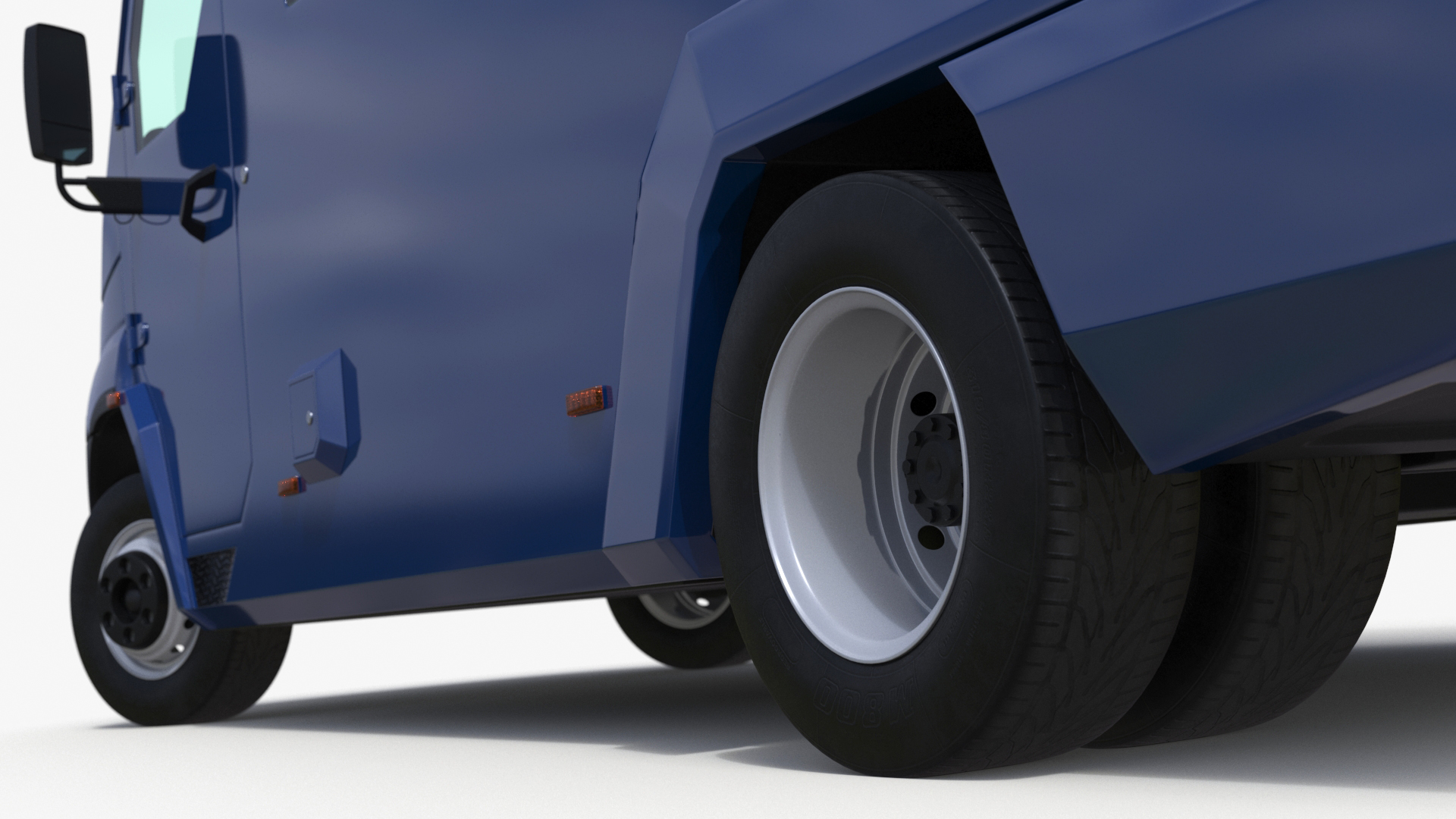 3D Armored Cash Transport Car Blue Rigged model