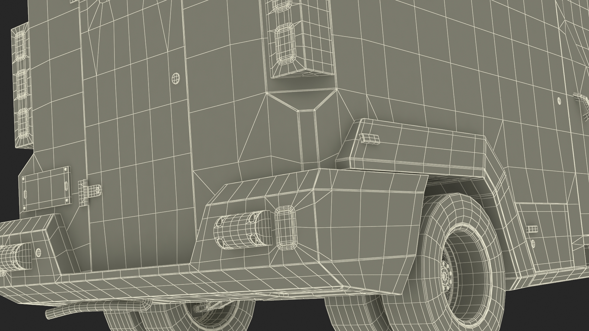 3D Armored Cash Transport Car Blue Rigged model