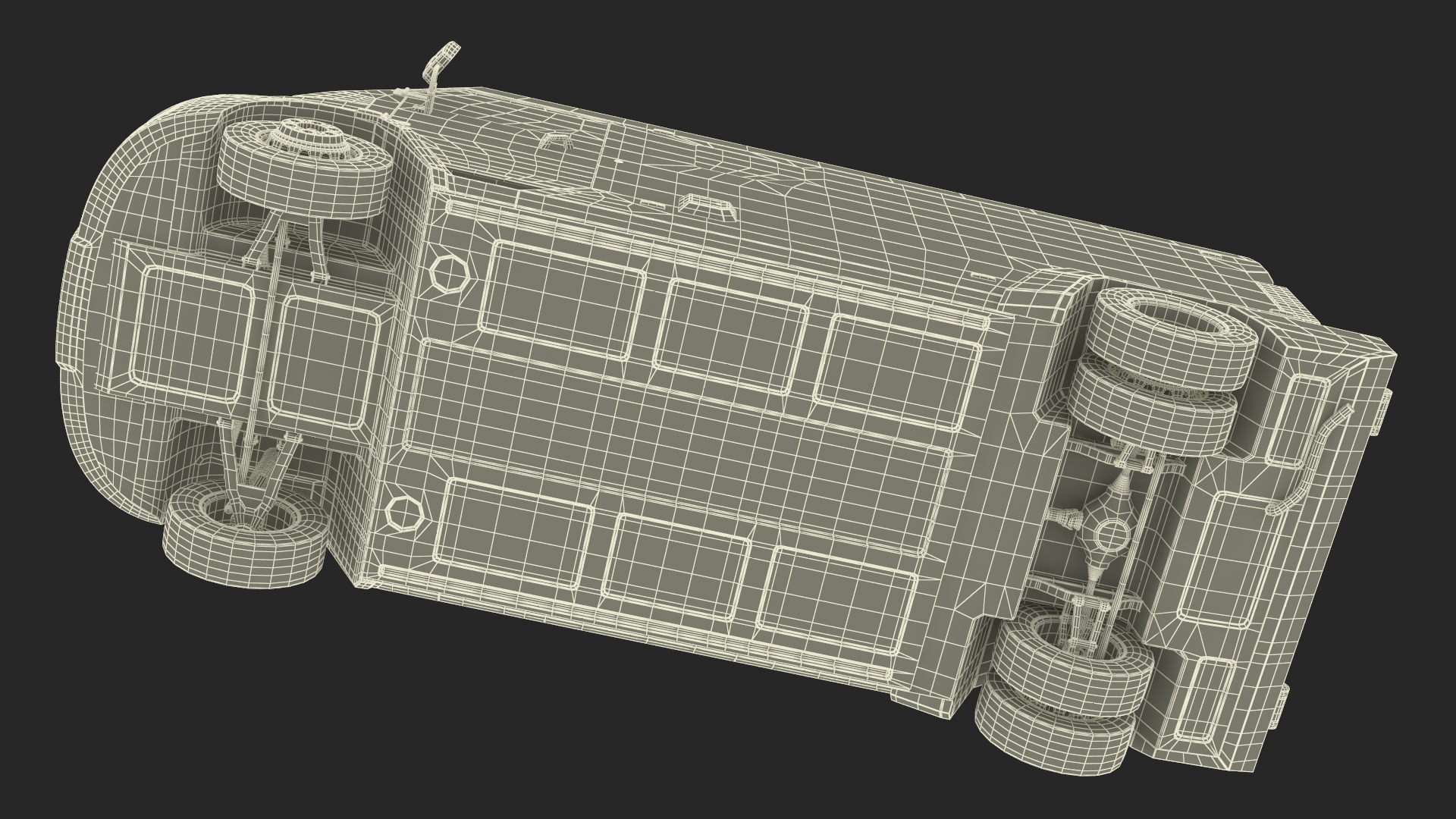 3D Armored Cash Transport Car Blue Rigged model