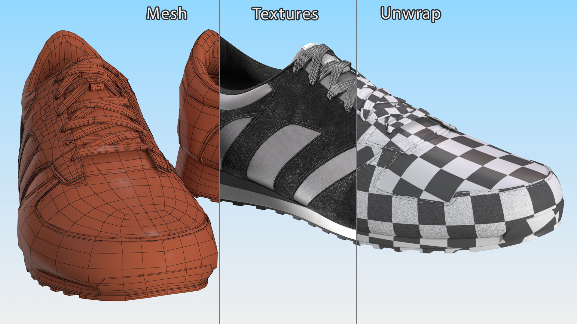 3D Men Sneaker Shoes Fur