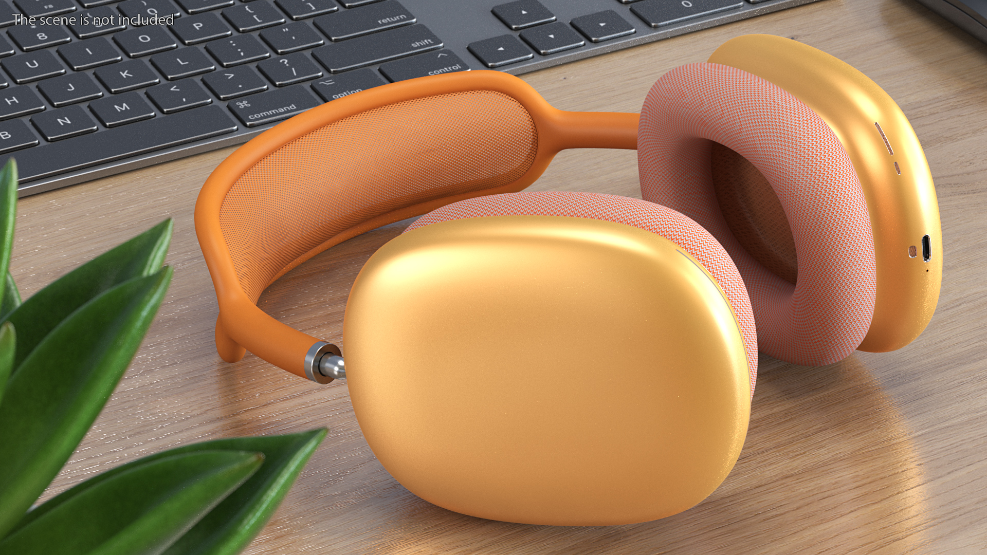 Headphones Orange 3D