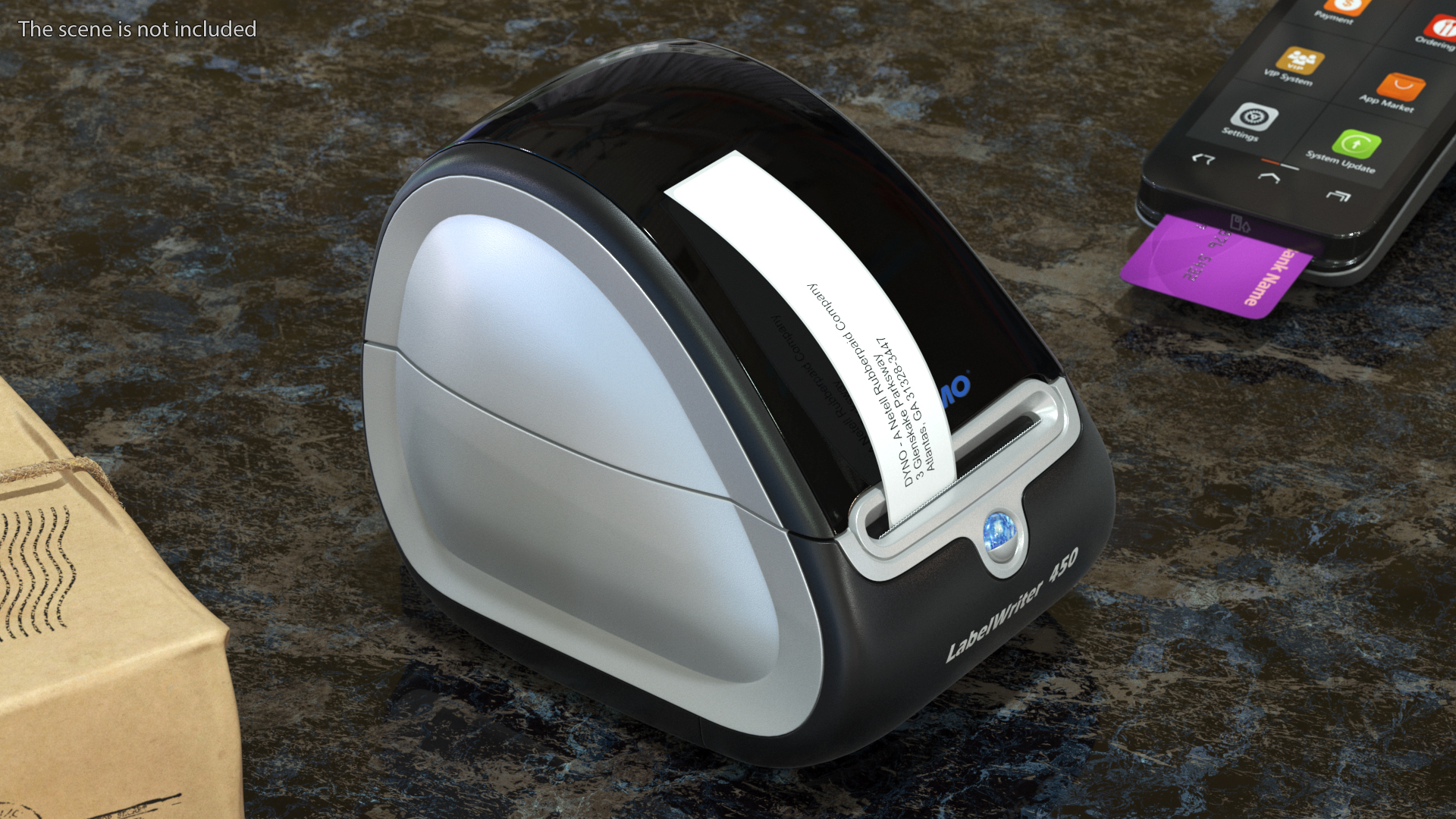3D DYMO Label 450 Direct Thermal Printer with Mail Label model