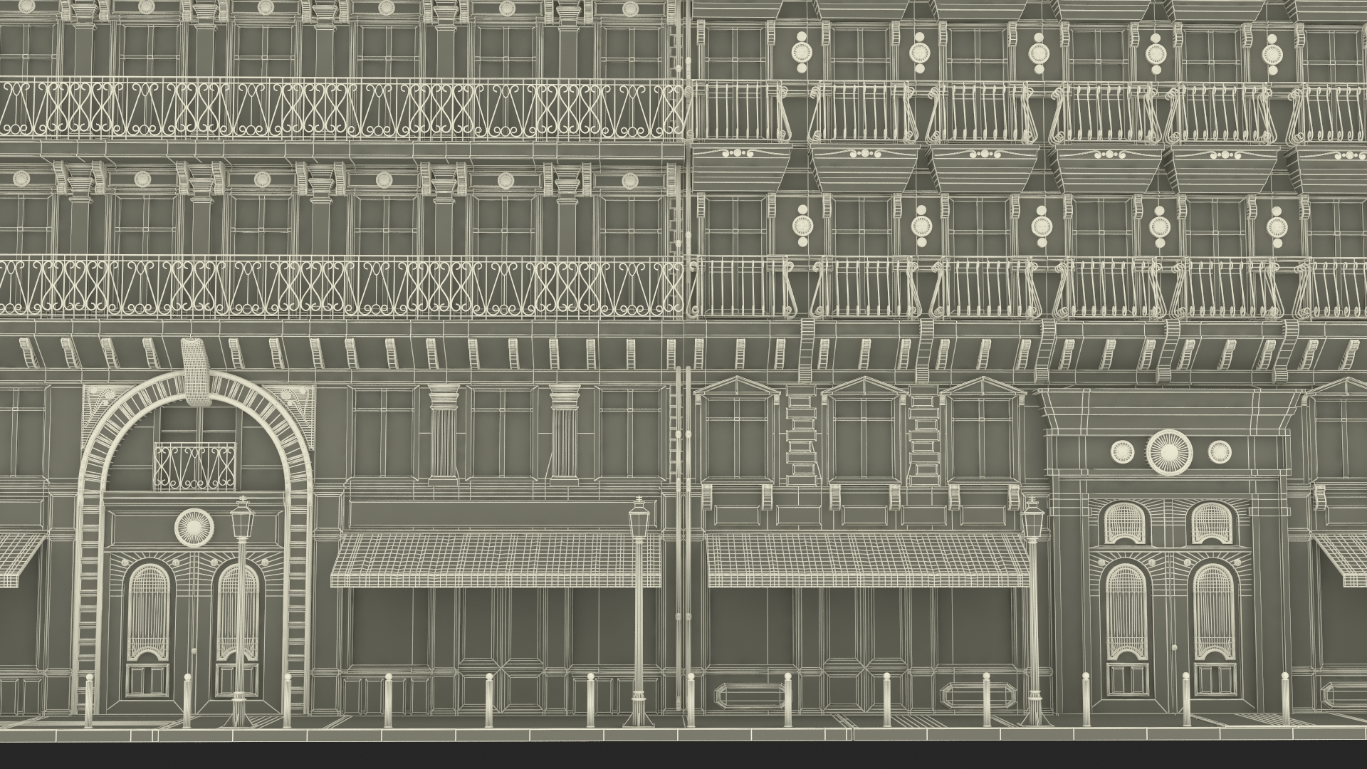 3D model Parisian Street