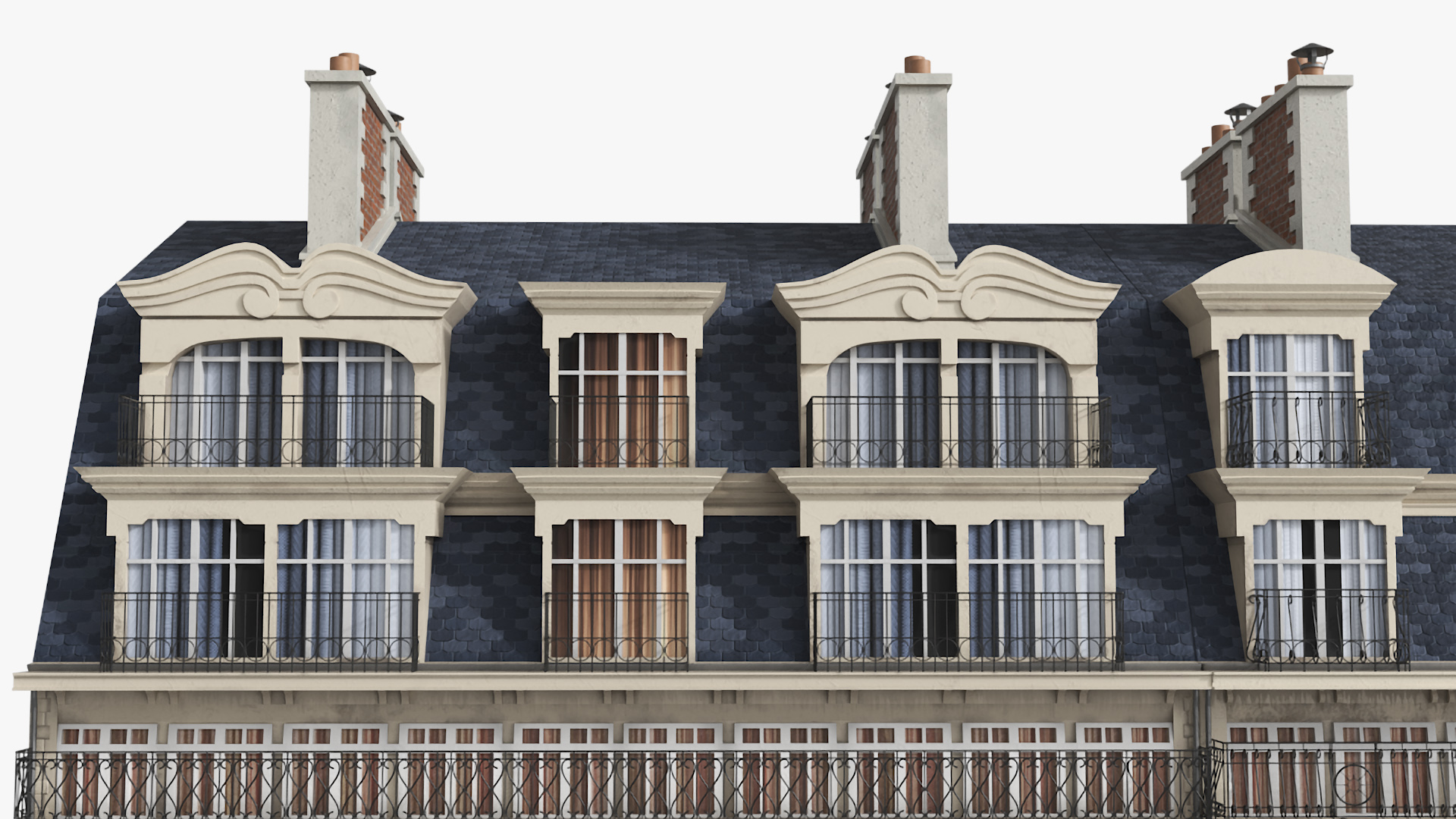 3D model Parisian Street