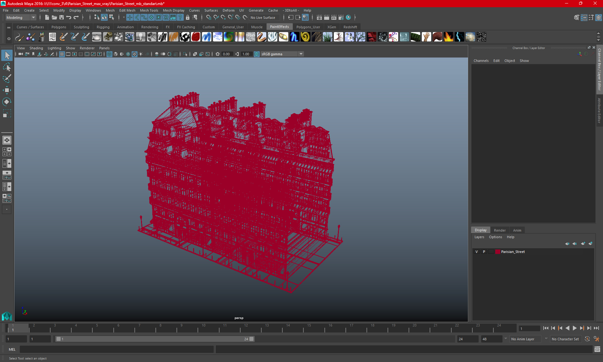 3D model Parisian Street