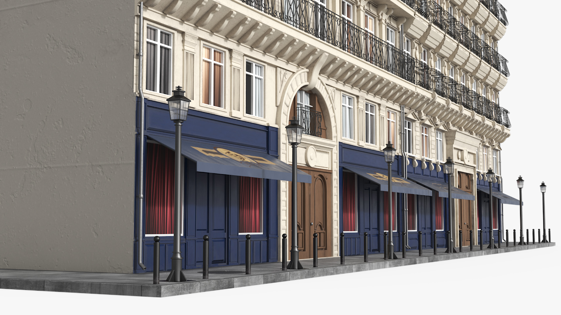 3D model Parisian Street