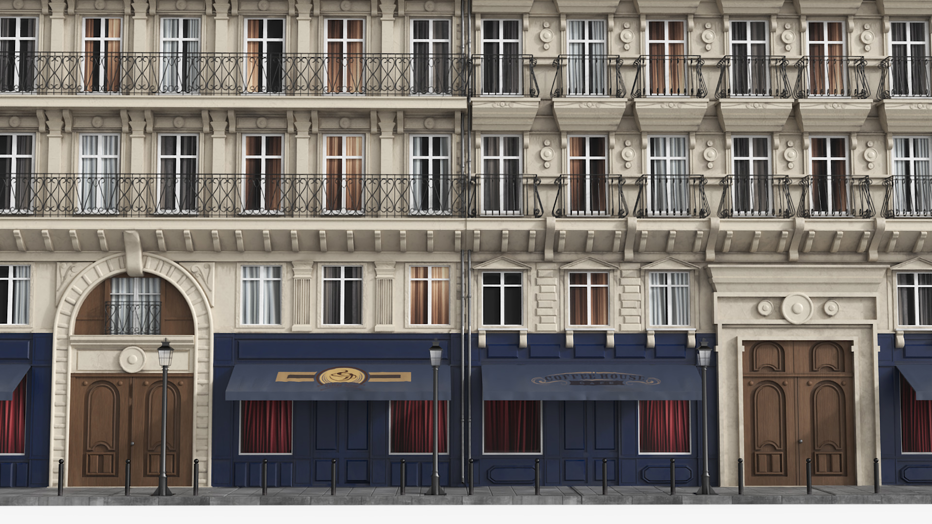 3D model Parisian Street
