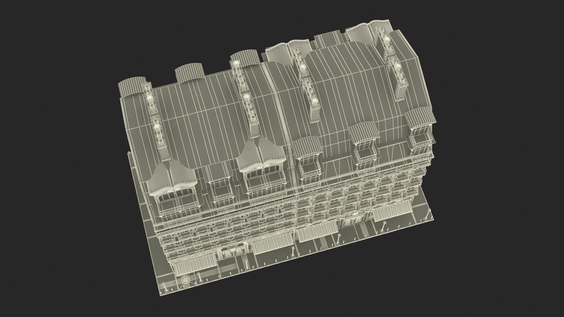 3D model Parisian Street