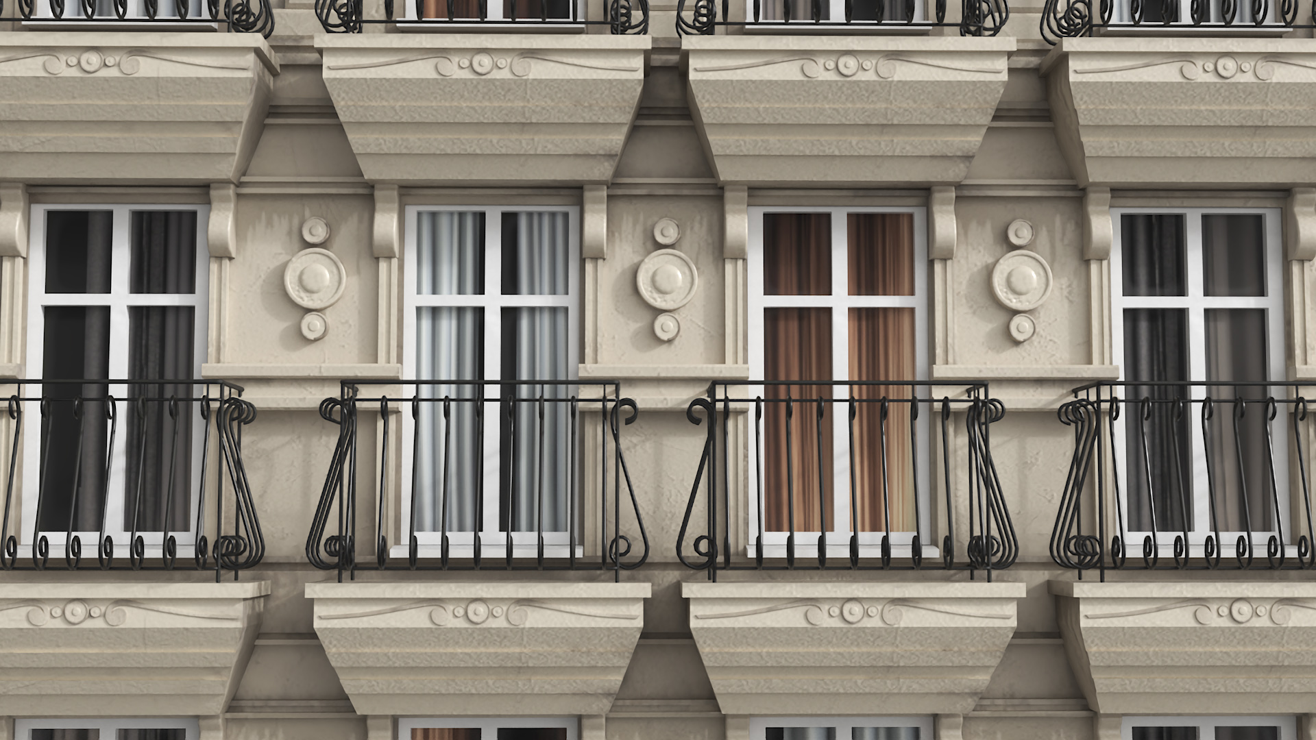 3D model Parisian Street
