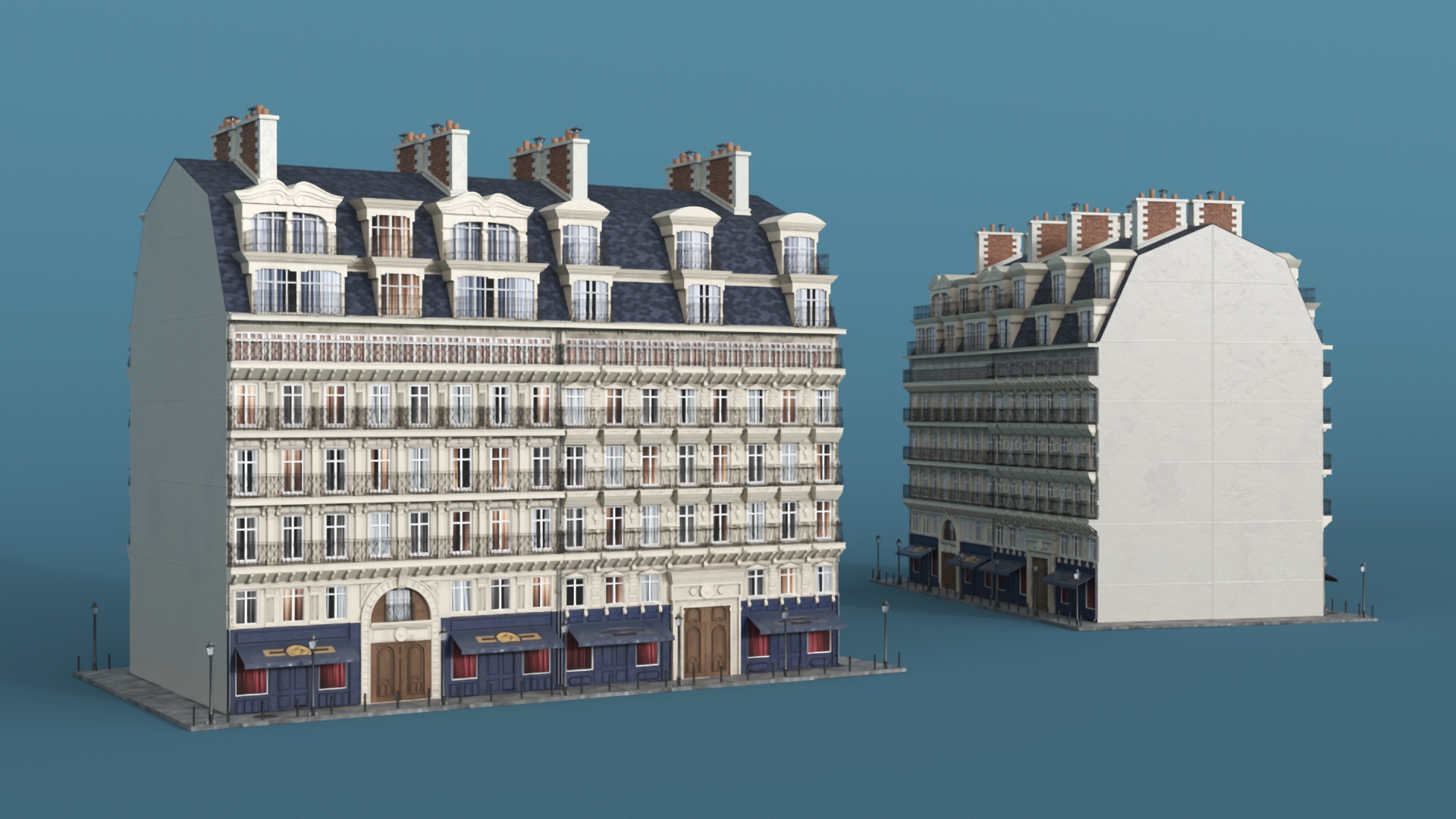 3D model Parisian Street