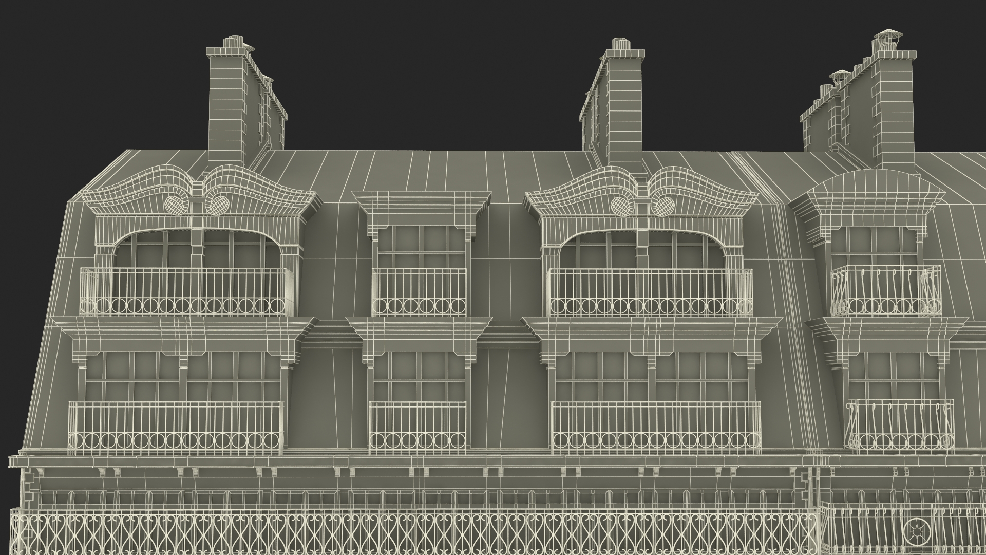 3D model Parisian Street