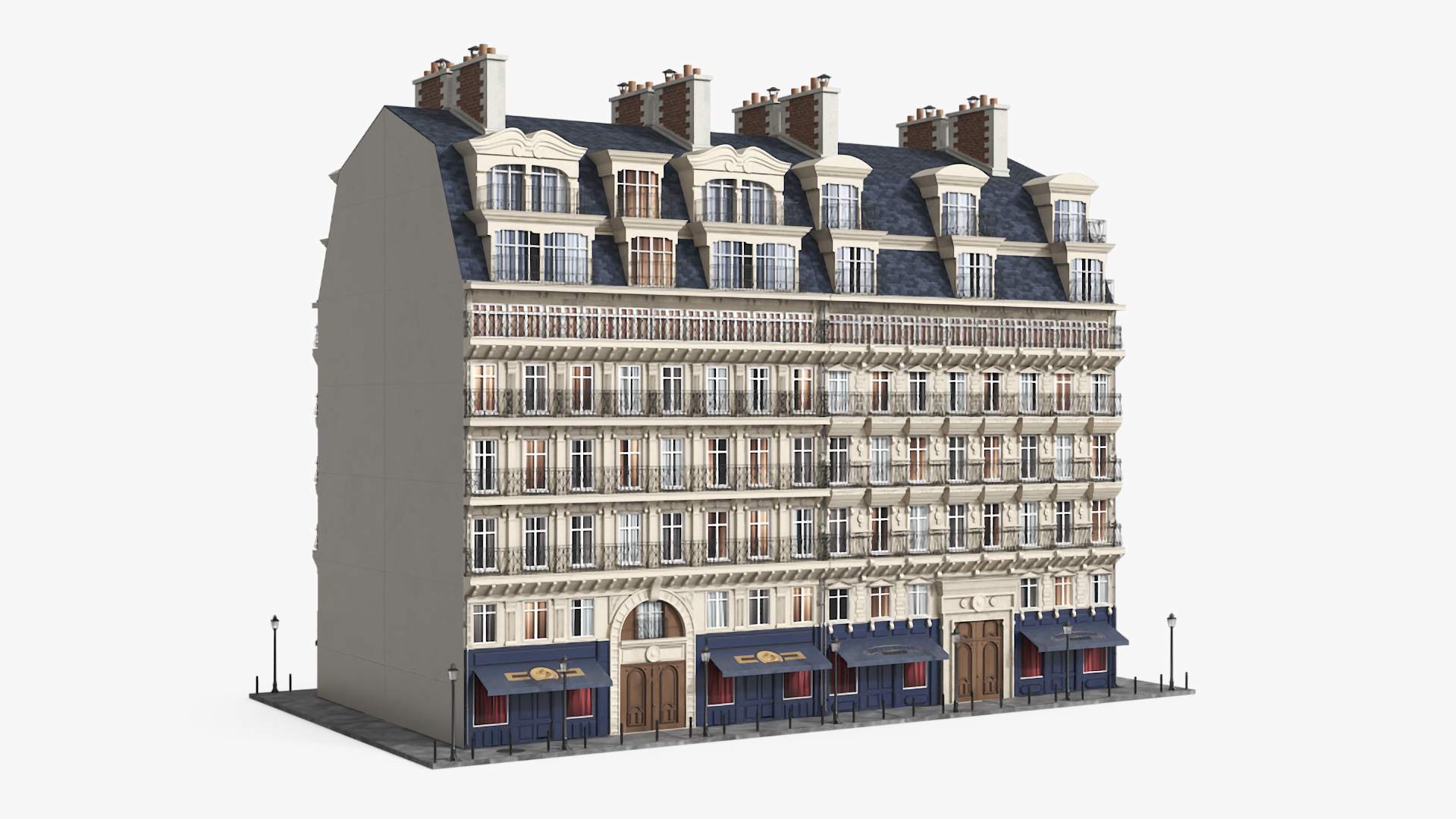 3D model Parisian Street