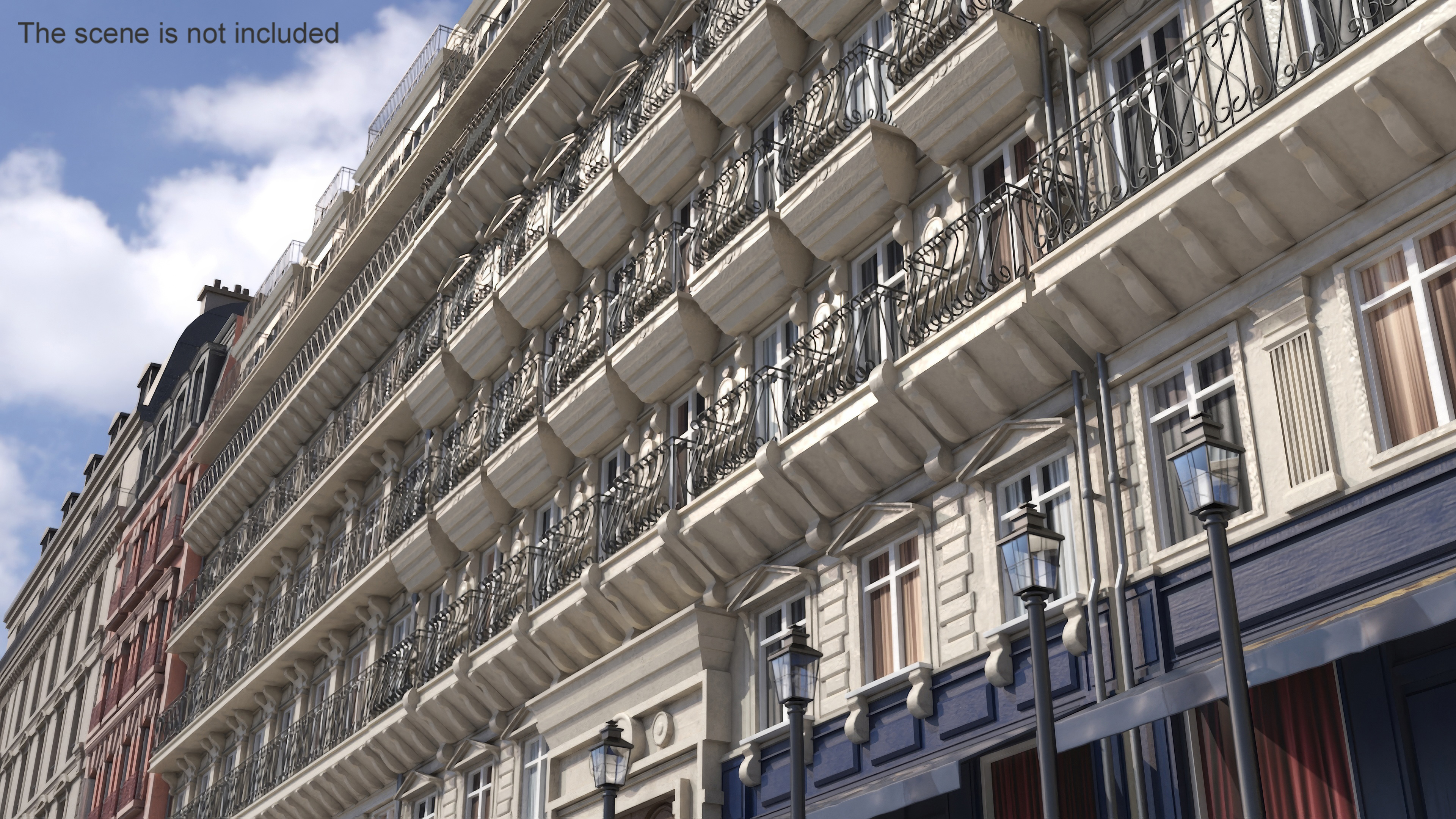 3D model Parisian Street