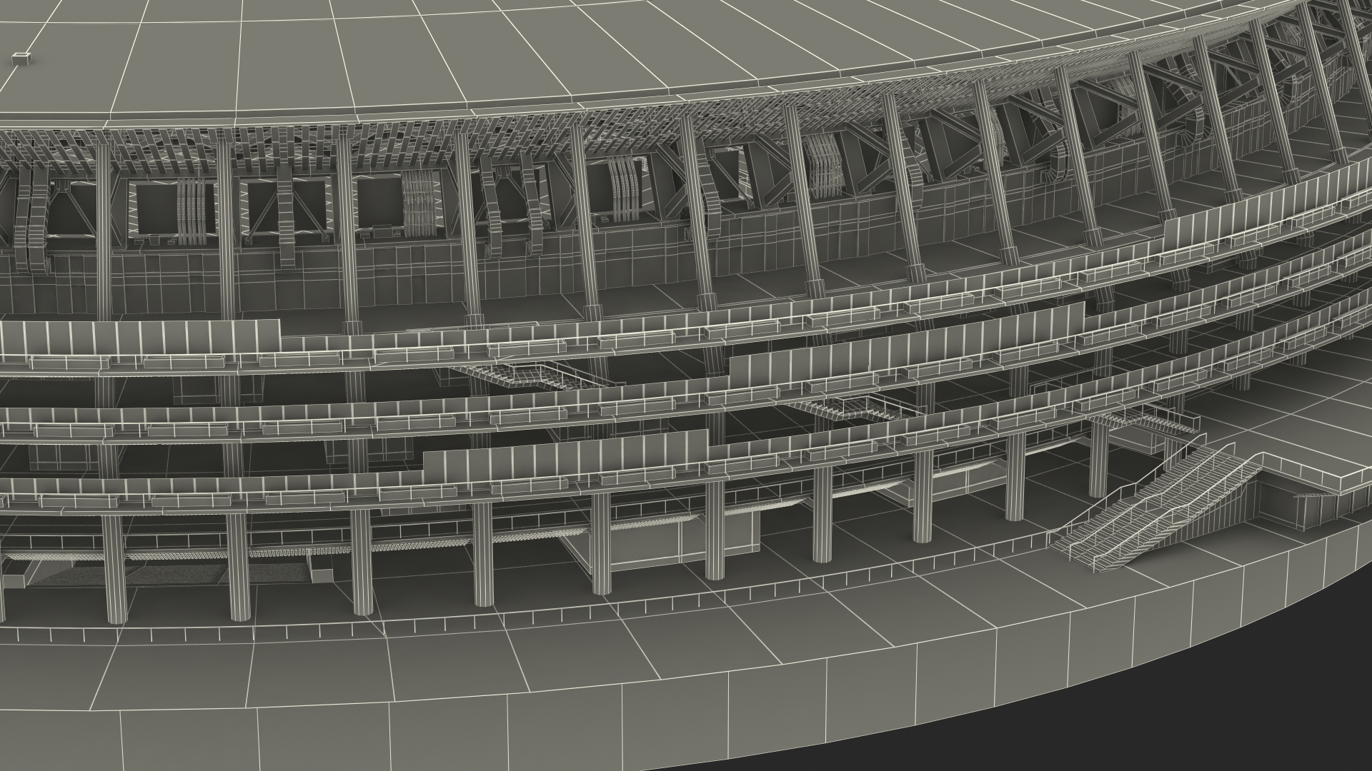 3D model Tokyo National Olympic Stadium Football Field