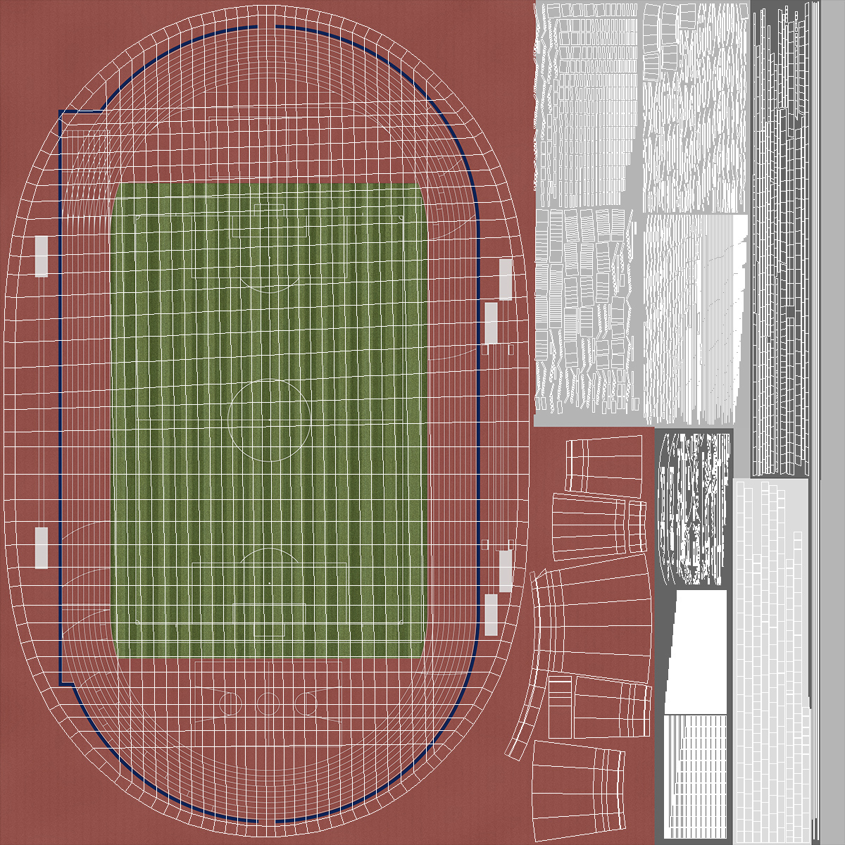 3D model Tokyo National Olympic Stadium Football Field