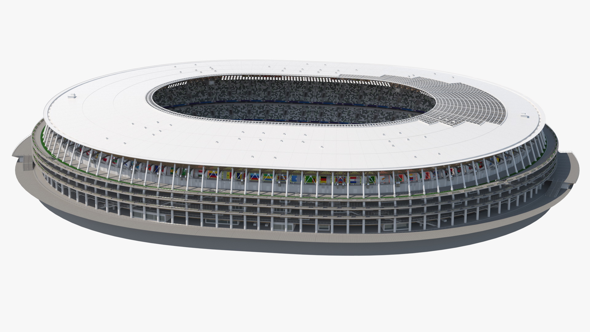 3D model Tokyo National Olympic Stadium Football Field