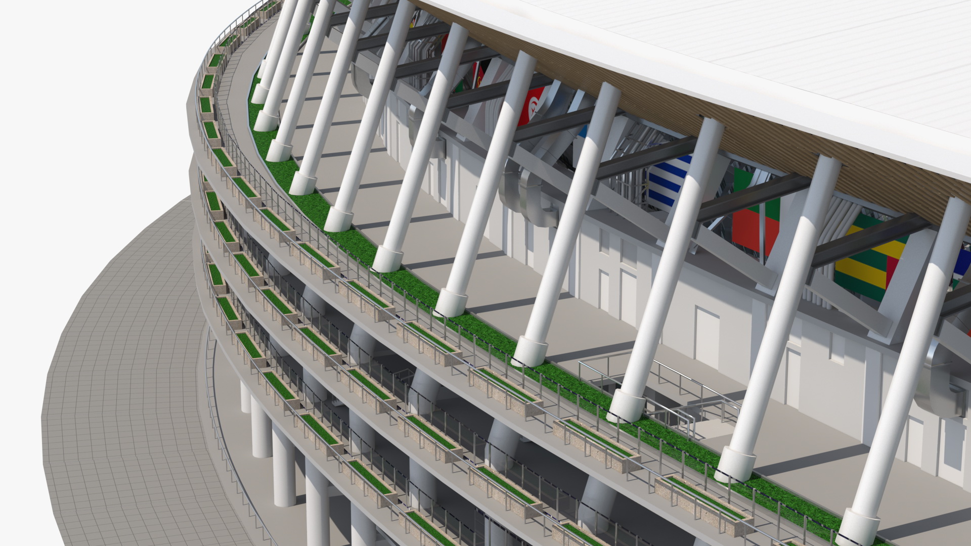 3D model Tokyo National Olympic Stadium Football Field